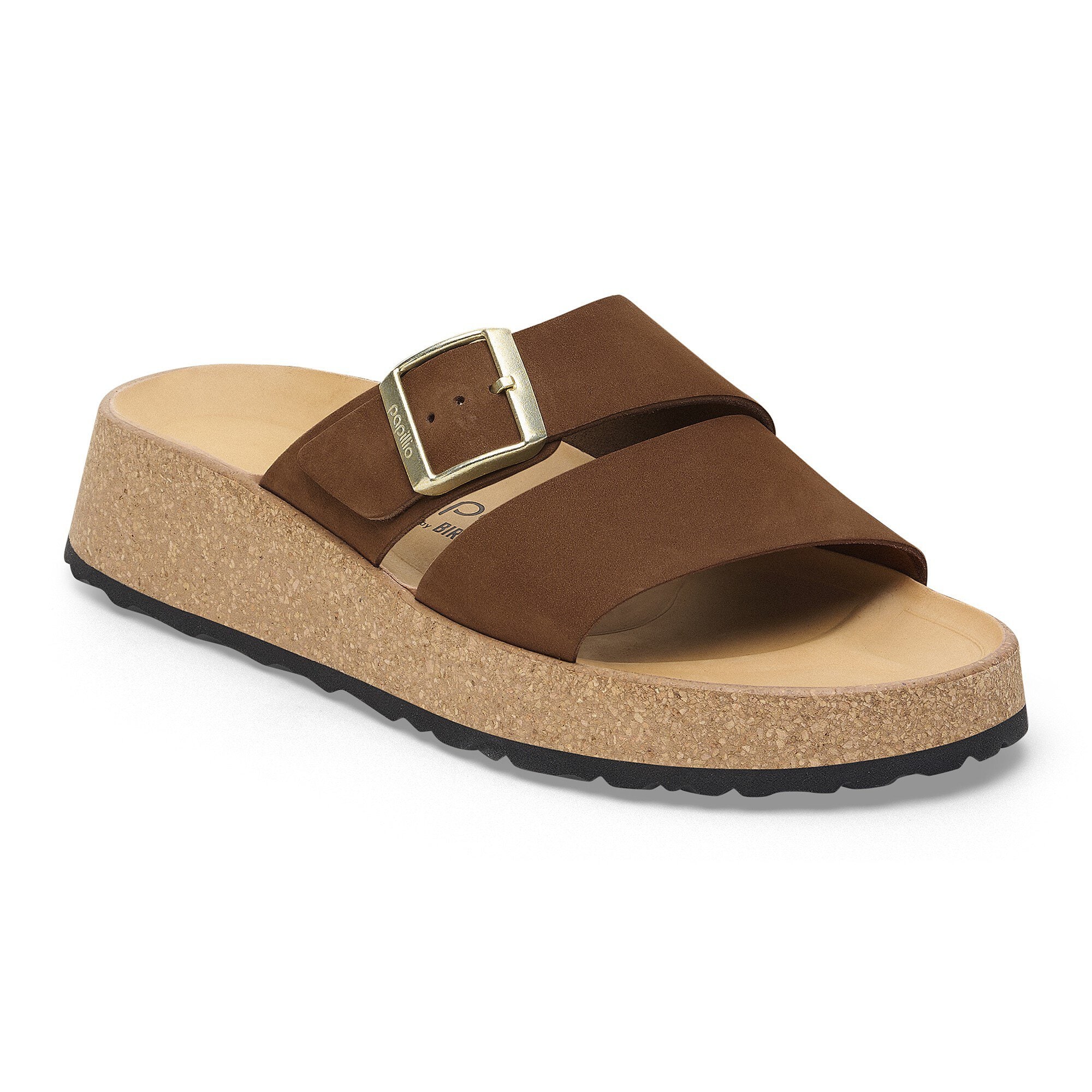 Almina Nubuck Leather in Color Dark Tea | BIRKENSTOCK US