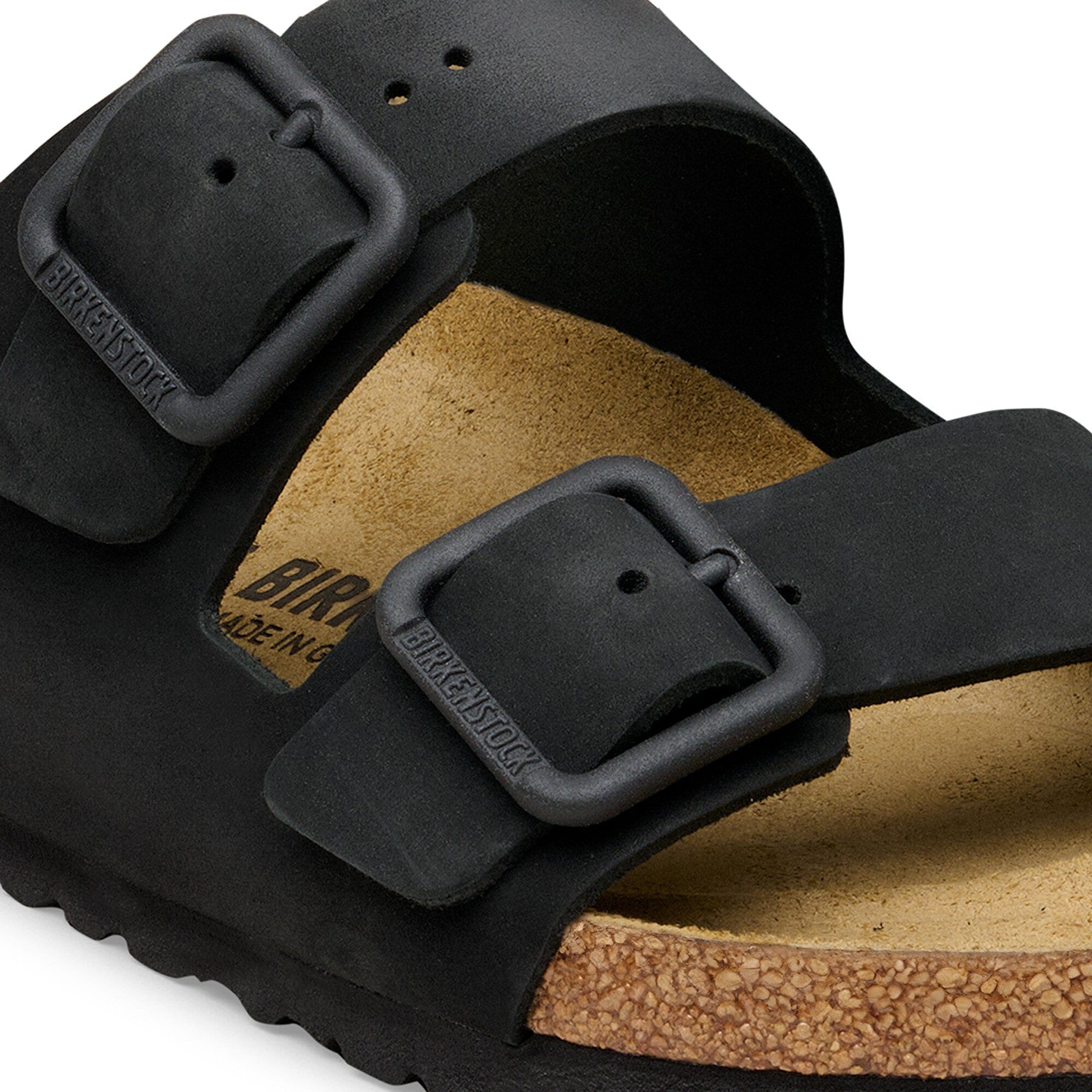Сандалии Birkenstock Arizona Wire Buckle Nubuck Leather, цвет: Чёрный — фото 9