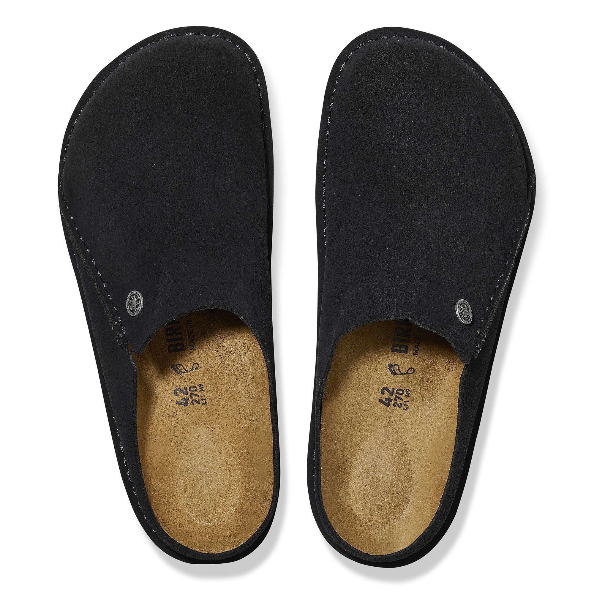 Тапочки Birkenstock Zermatt Premium Suede Leather, цвет: Чёрный — фото 2