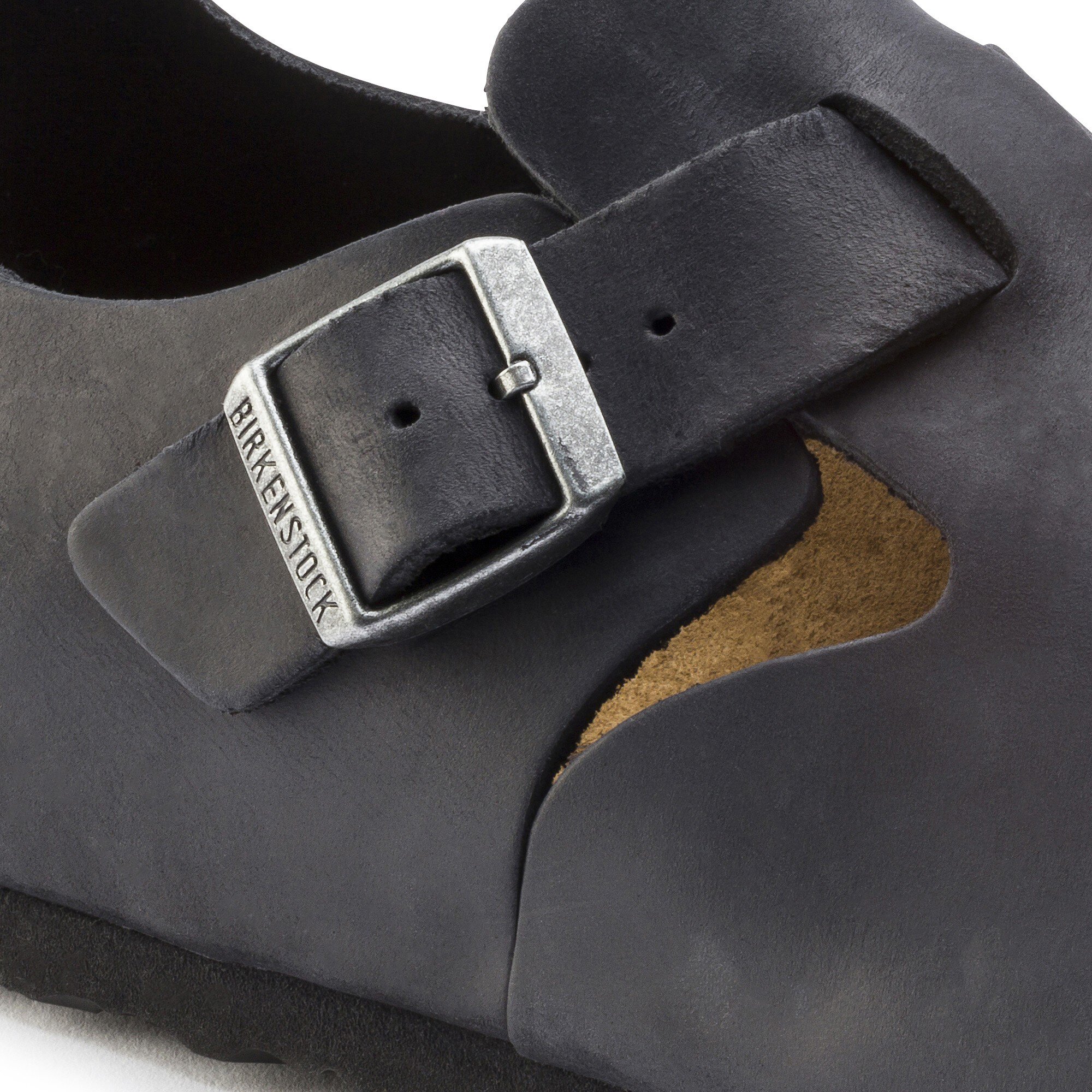 Туфли Birkenstock London Natural Leather Oiled, цвет: Чёрный — фото 5