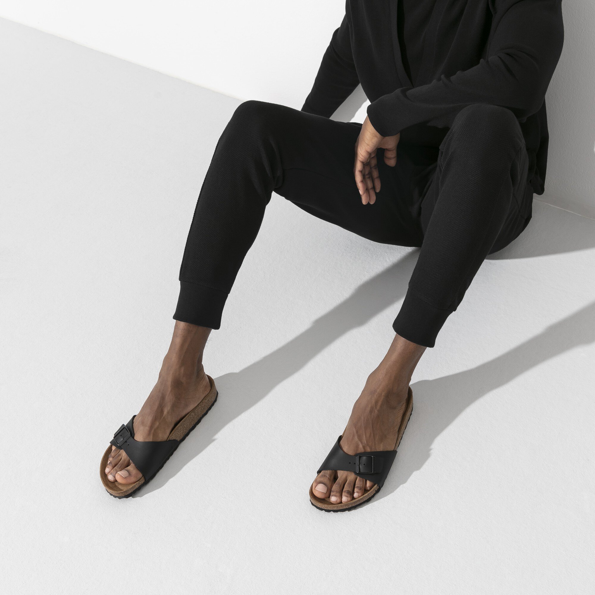 Сандалии Birkenstock Madrid Birko-Flor, цвет: Чёрный — фото 6