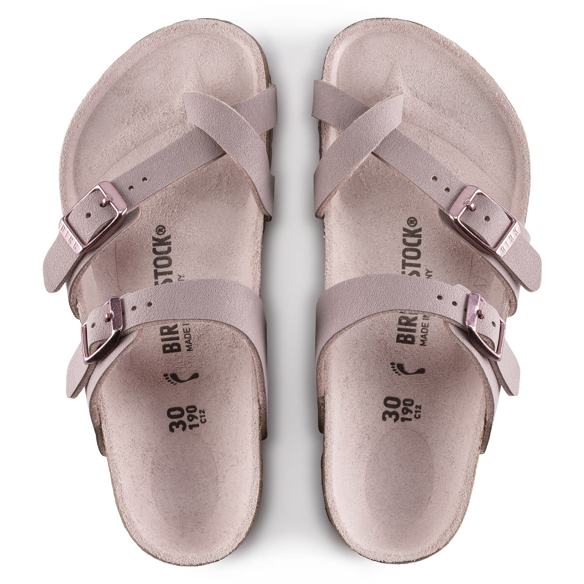 Детские сандалии Birkenstock Mayari Kids Birko-Flor Nubuck, цвет: Лавандовый пудровый — фото 2