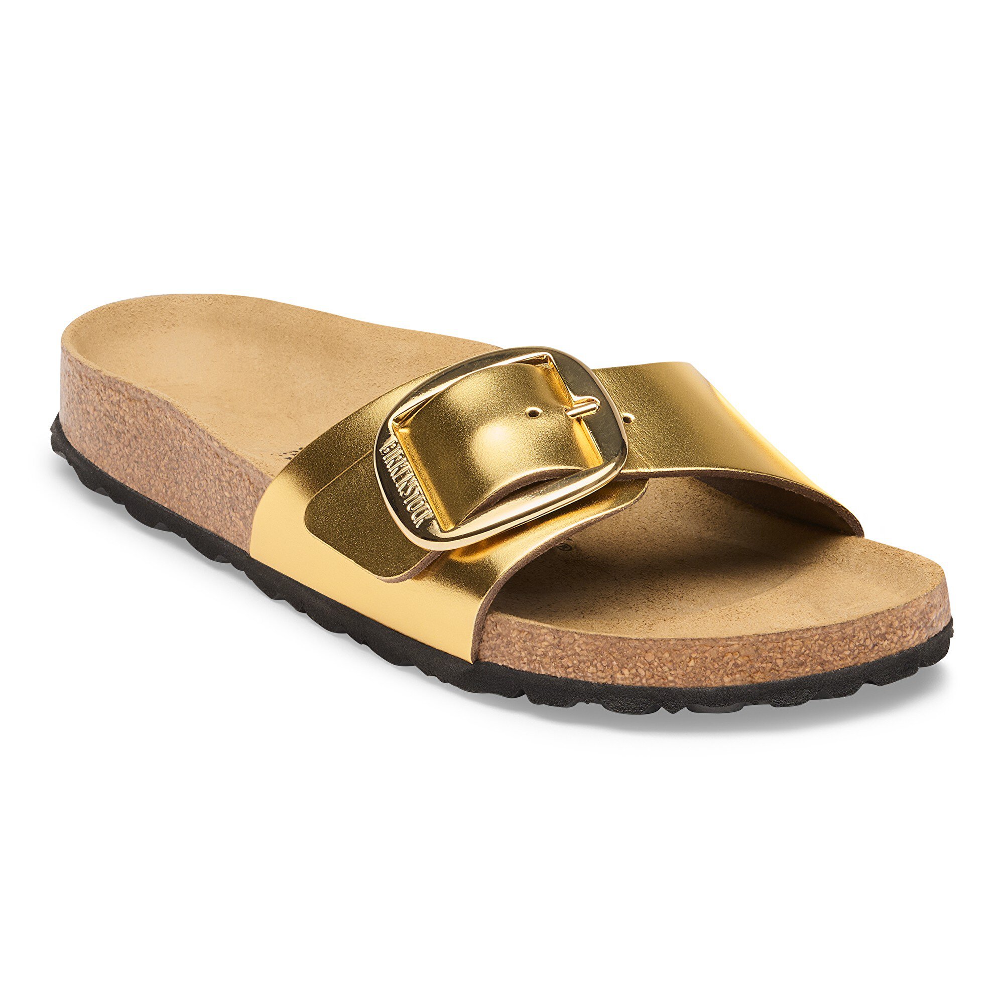 Madrid Big Buckle Leather in Color Gold | BIRKENSTOCK US