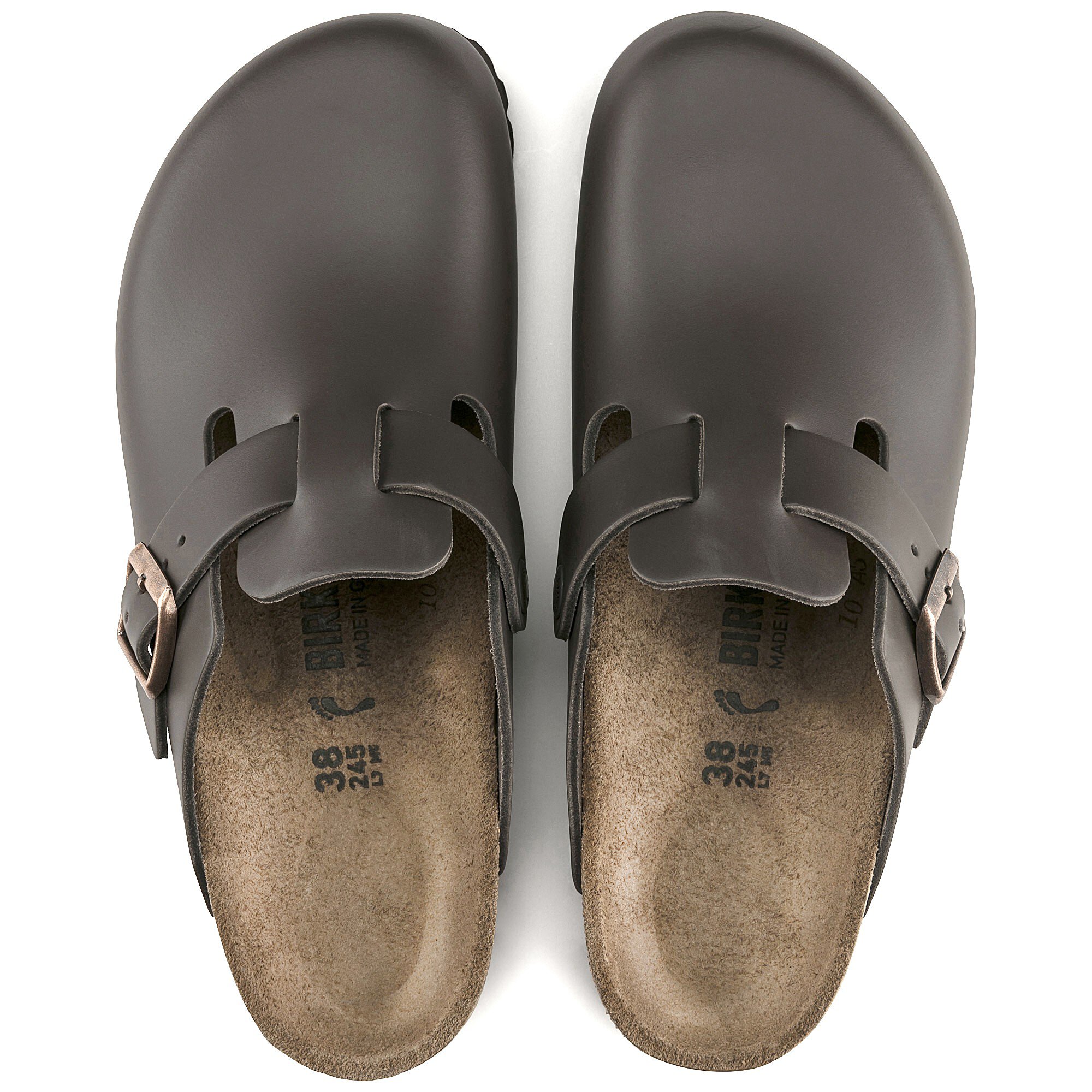 Сабо Birkenstock Boston Natural Leather, цвет: Тёмный коричневый — фото 2