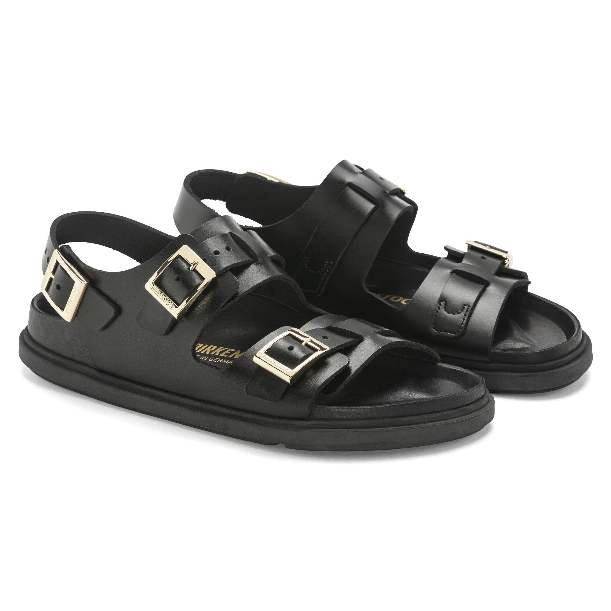 Женские сандалии Birkenstock Cannes Natural Leather, цвет: Чёрный — фото 4