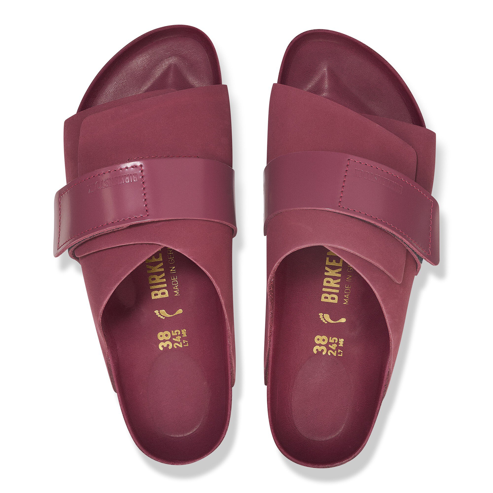 Сандалии Birkenstock Kyoto Nubuck Leather, цвет: Ягодный — фото 2