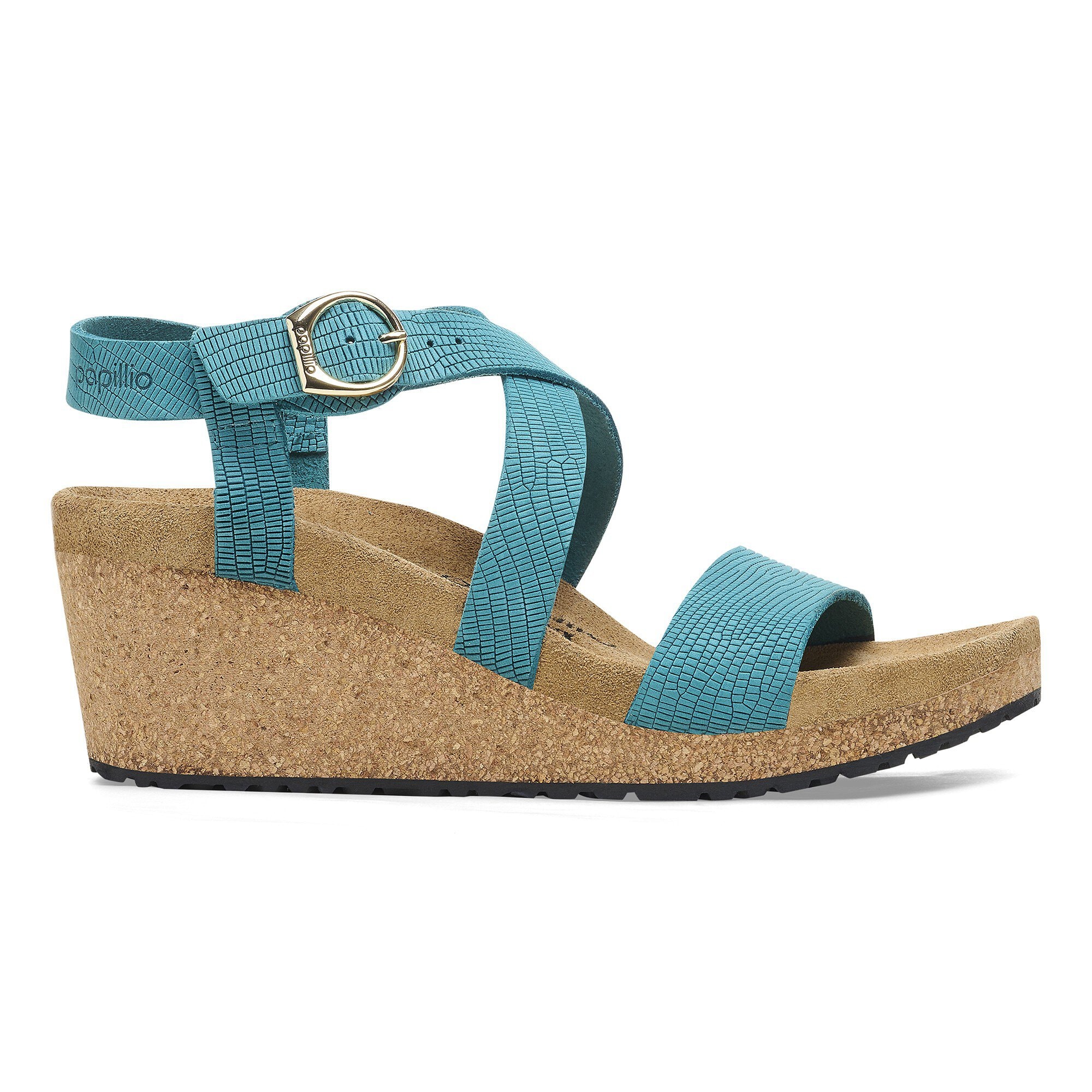 Женские украшения Birkenstock Sibyl Ring-Buckle Nubuck Leather Embossed, цвет: Biscay Bay — фото 3