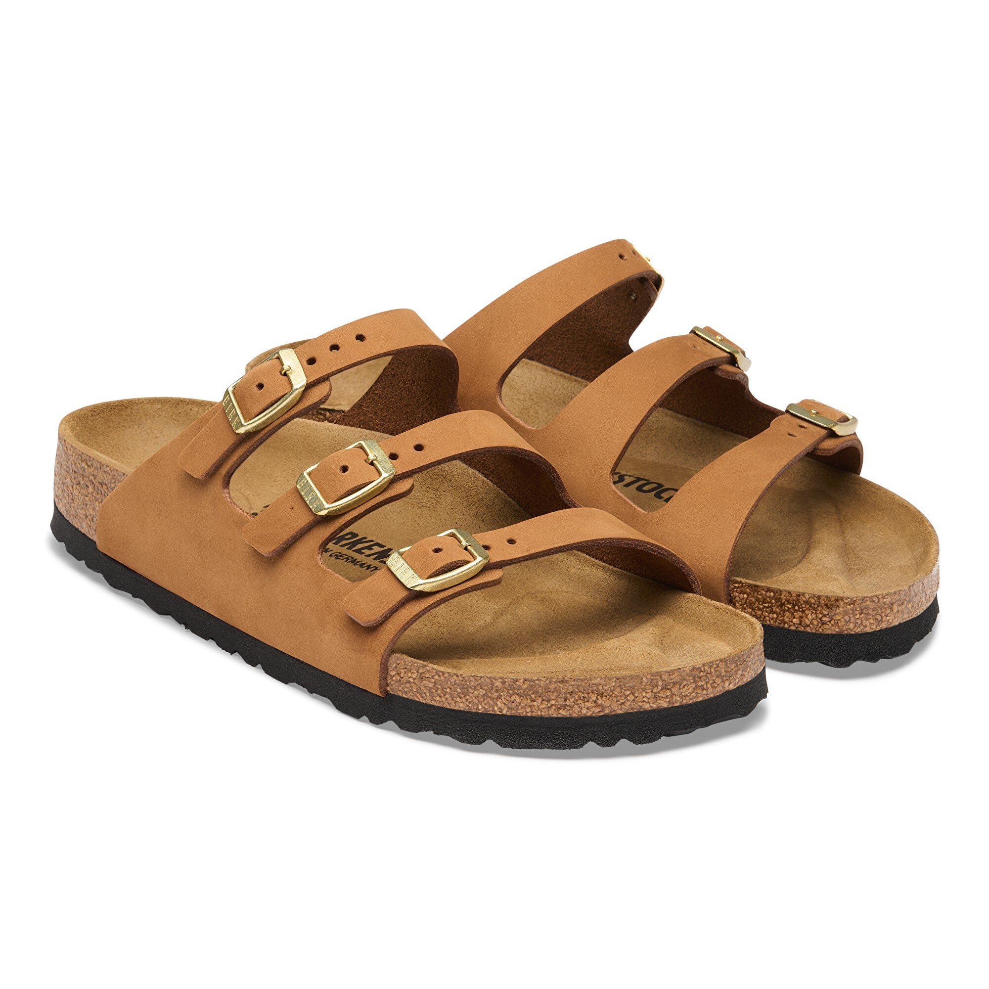 Женские сандалии Birkenstock Florida Fresh Nubuck Leather, цвет: Норковый — фото 6