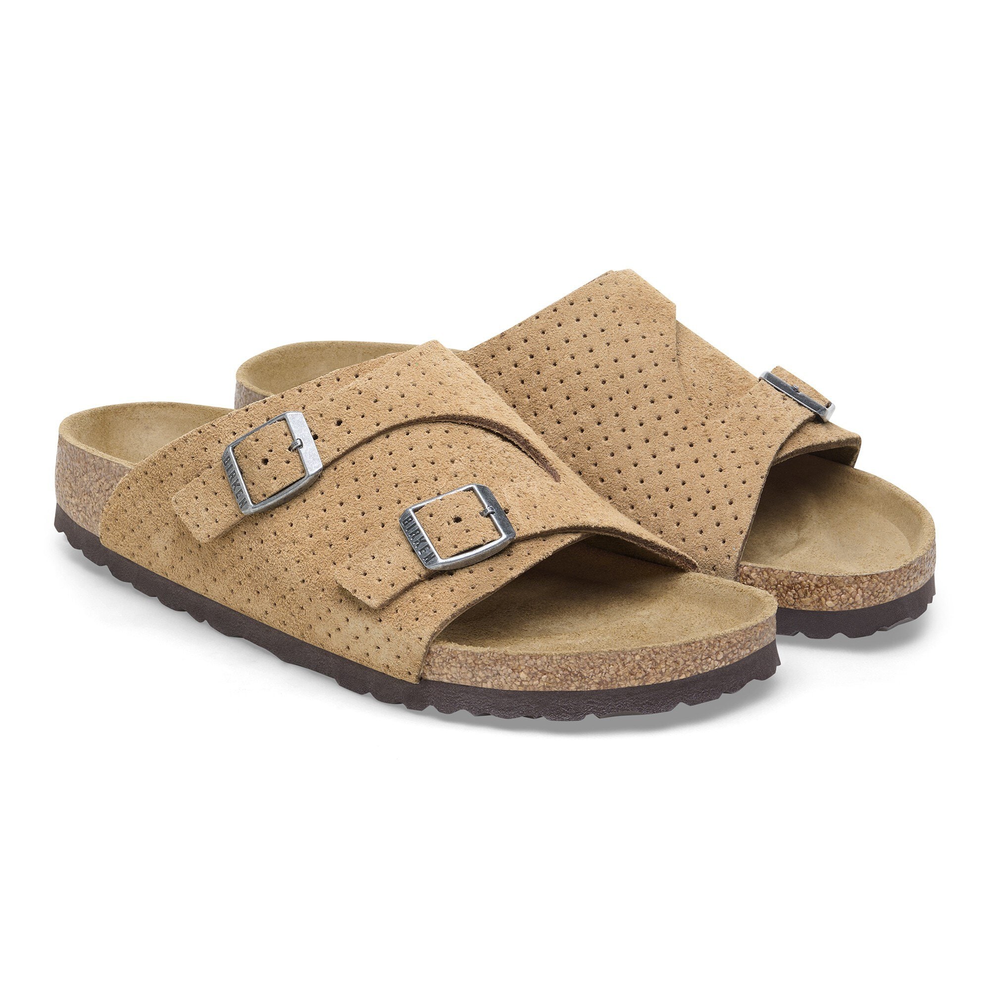 Сабо Birkenstock Zürich Suede Leather Embossed, цвет: Бежевый — фото 7