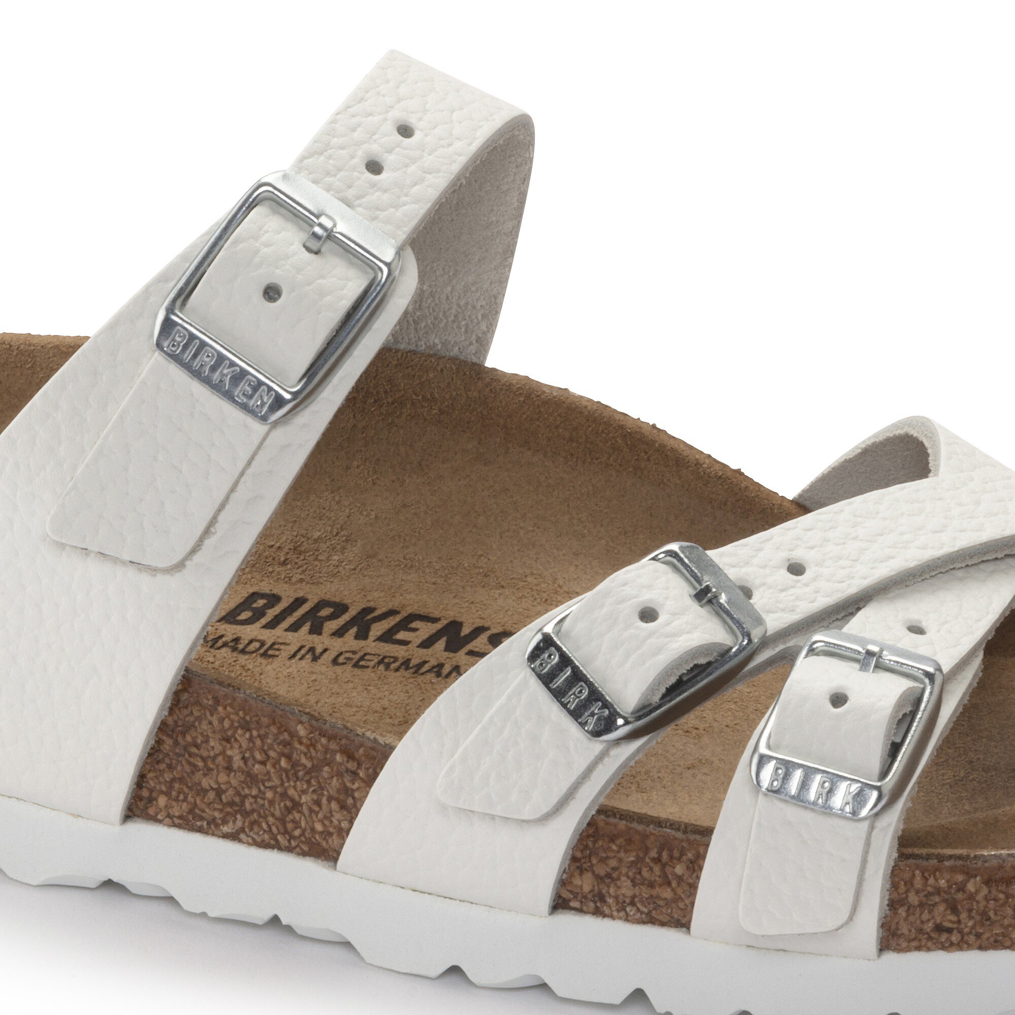 Женские сандалии Birkenstock Franca Natural Leather, цвет: Белый — фото 5