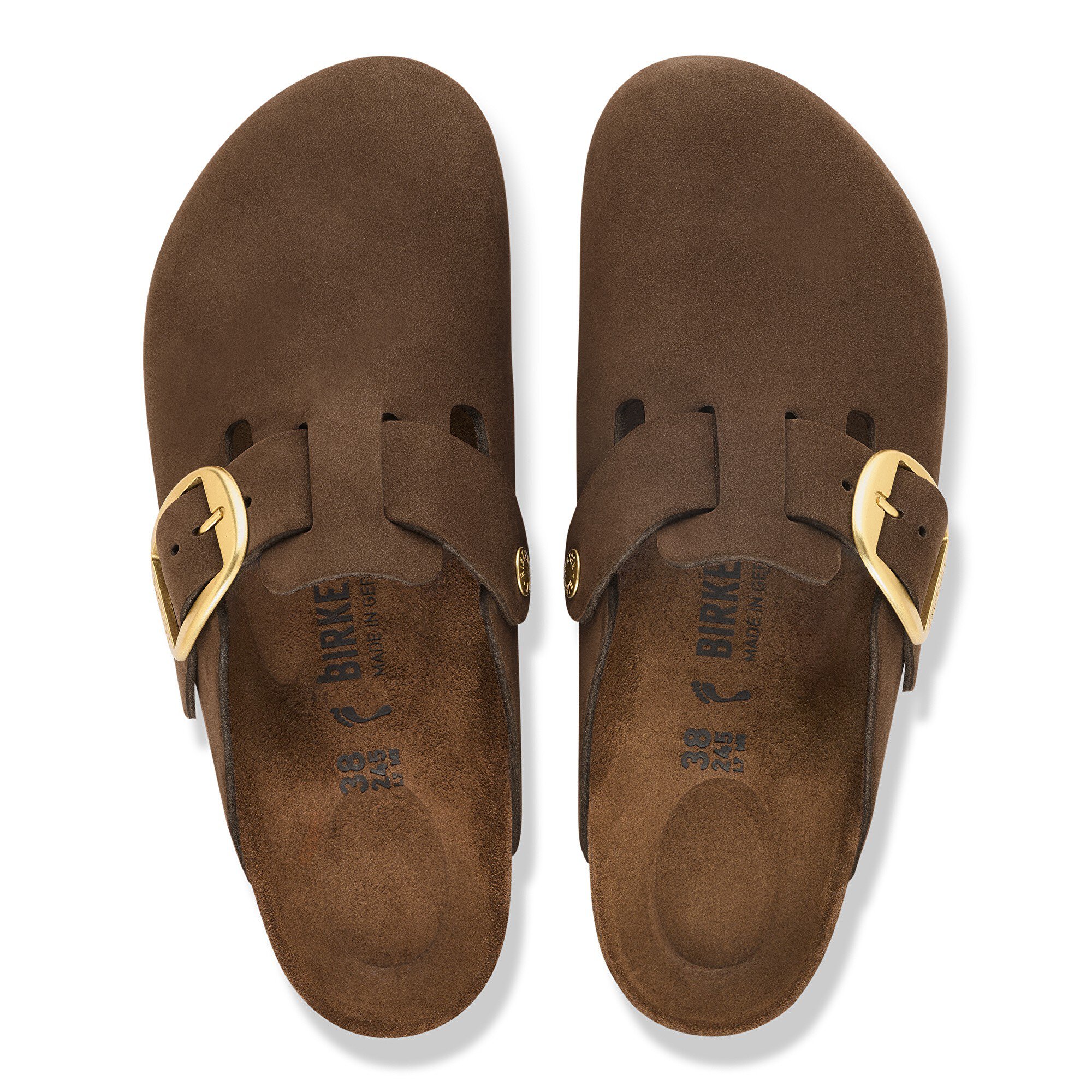 Сабо Birkenstock Boston Big Buckle Nubuck Leather, цвет: Carafe Tonal Fb — фото 2