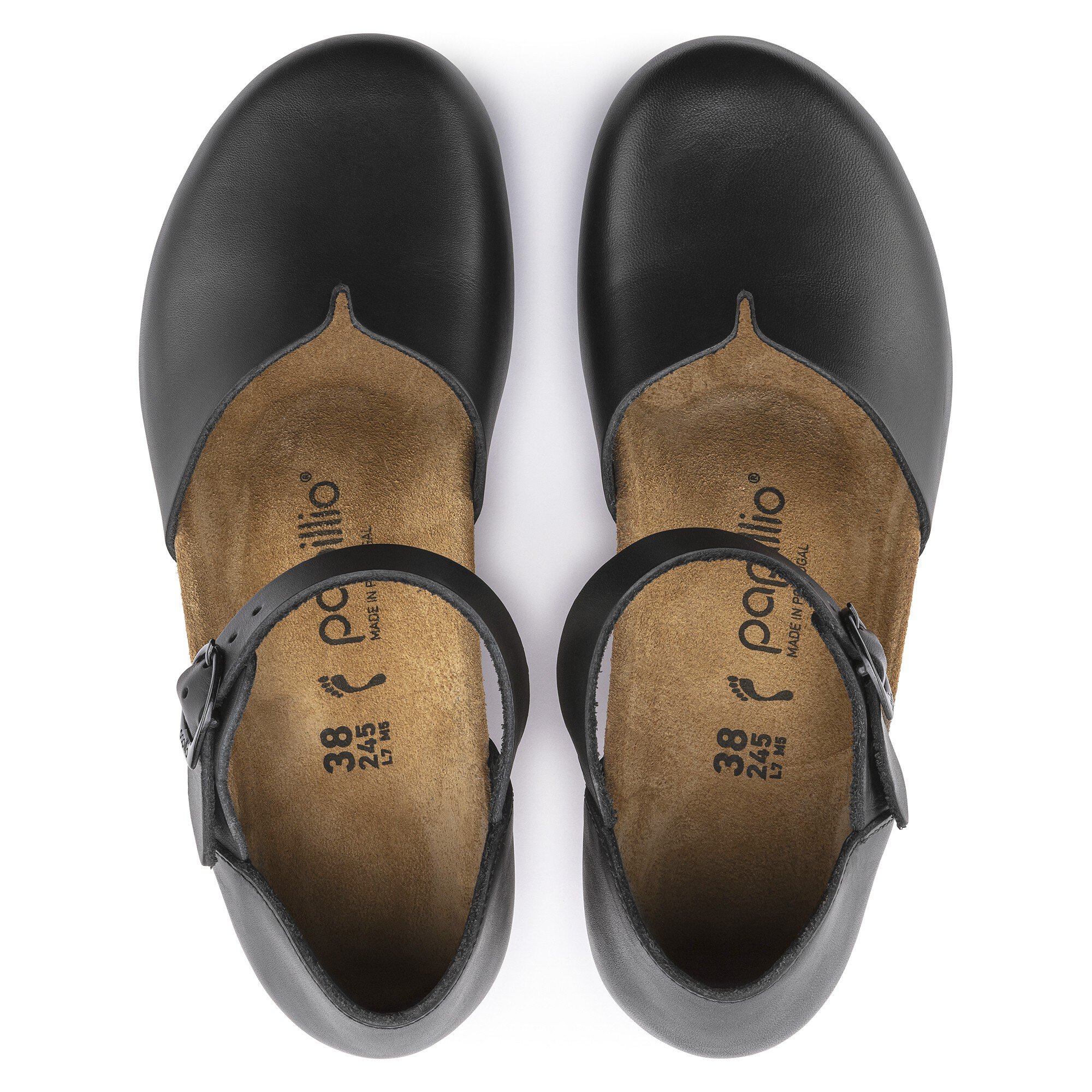 Женская обувь Birkenstock Mary Natural Leather, цвет: Чёрный — фото 2
