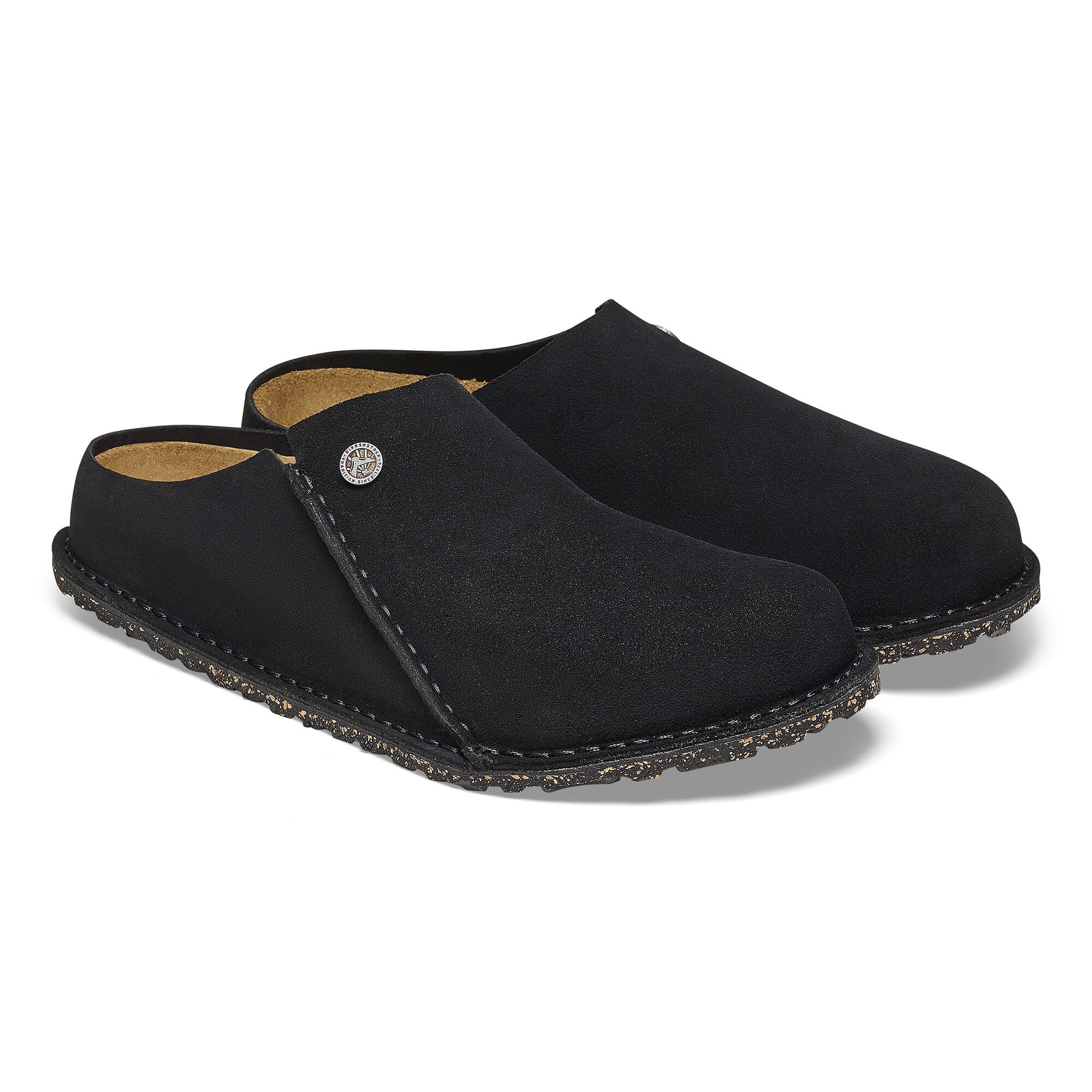 Тапочки Birkenstock Zermatt Premium Suede Leather, цвет: Чёрный — фото 4