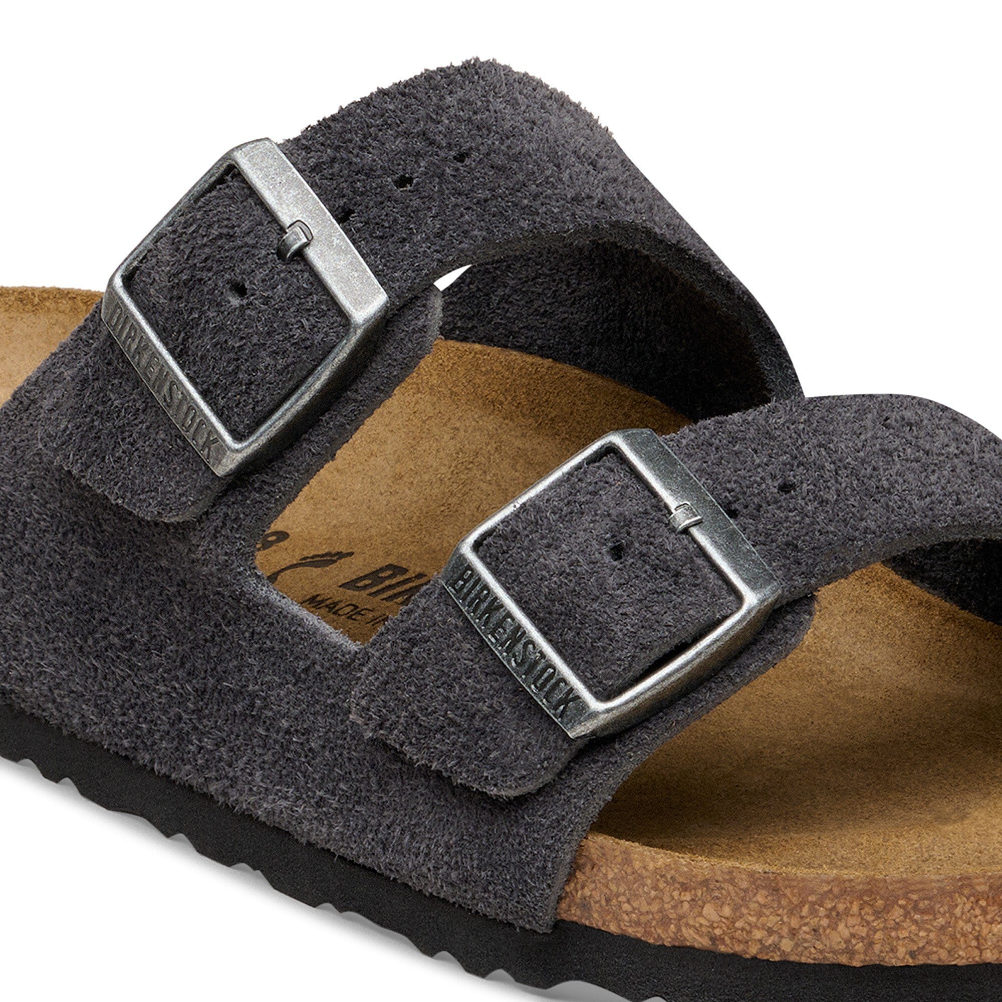 Сандалии Birkenstock Arizona Suede Leather, цвет: Угольный — фото 8