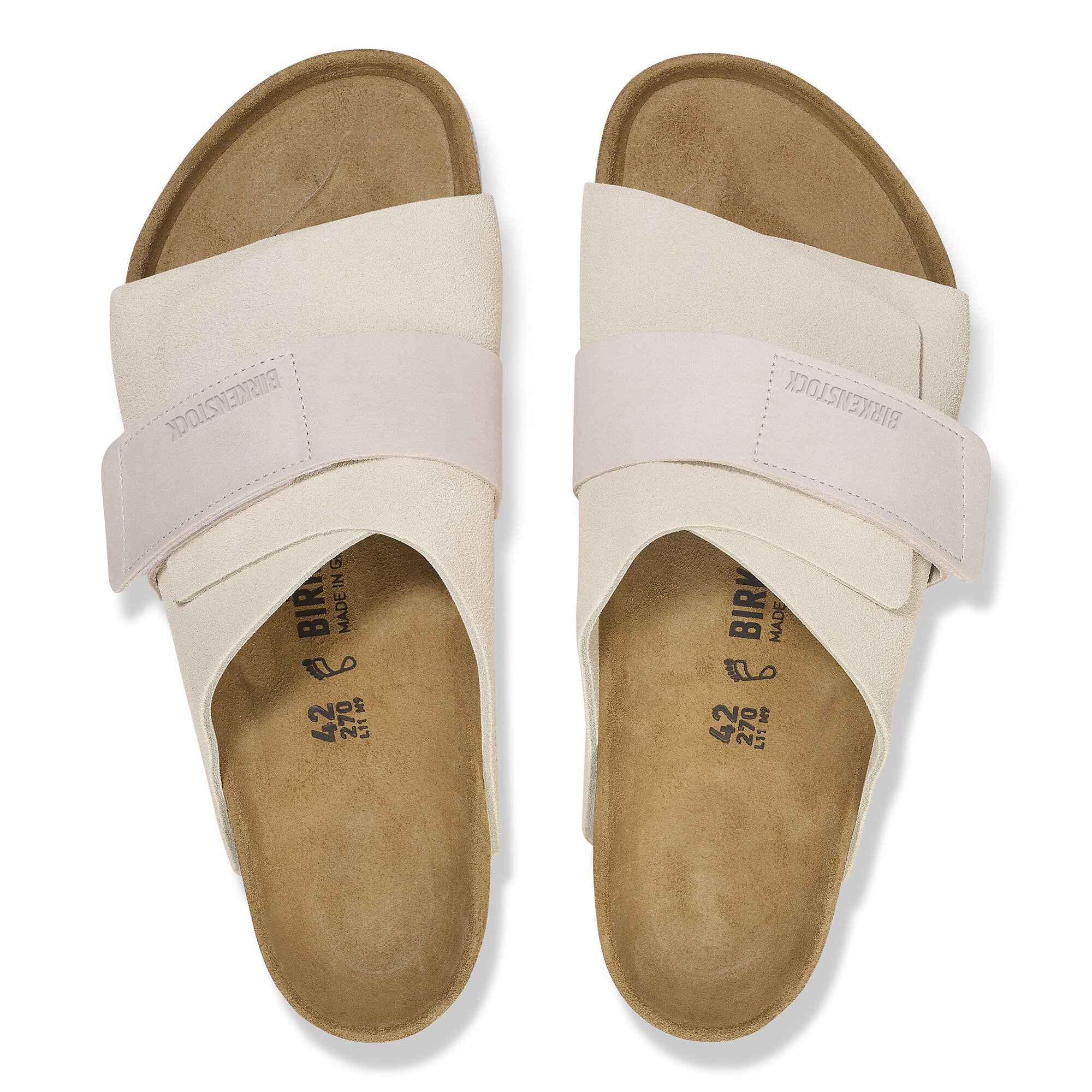 Сандалии Birkenstock Kyoto Nubuck Leather/Suede, цвет: Состаренный белый — фото 2