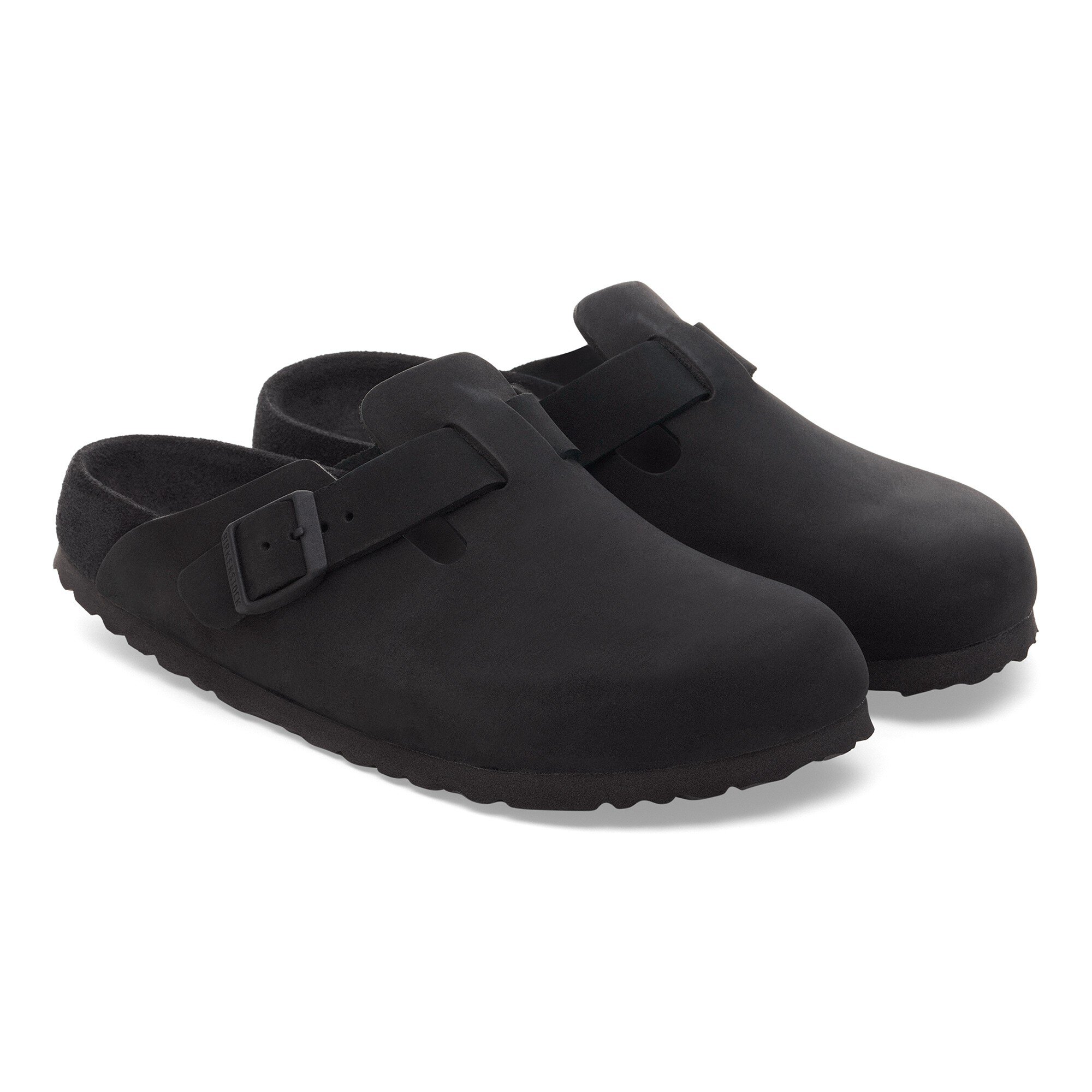 Сабо Birkenstock Boston Nubuck Leather, цвет: Чёрный — фото 7