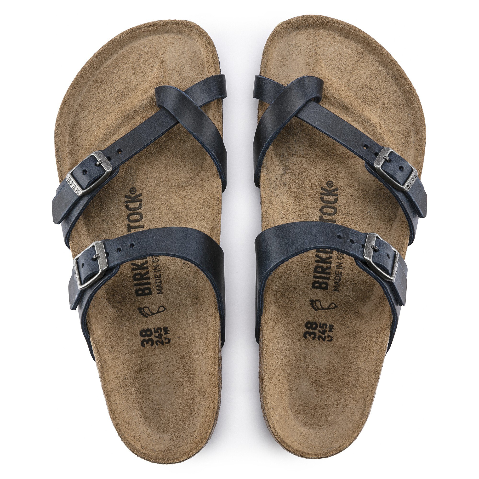 Женские сандалии Birkenstock Mayari Waxy Leather, цвет: Синий — фото 2