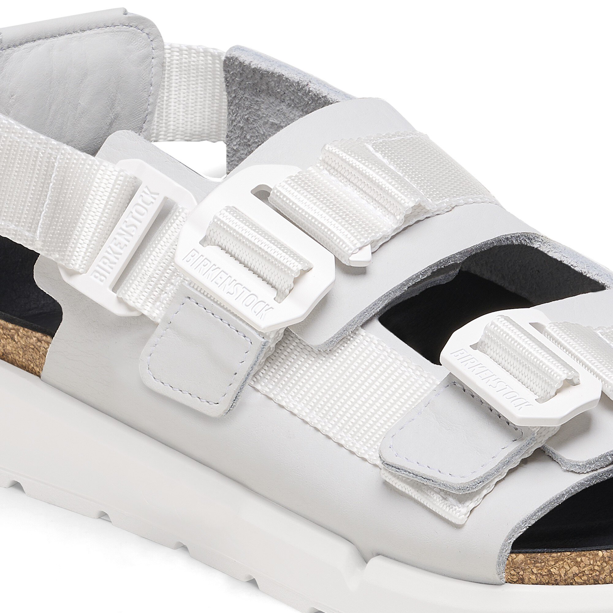 Сандалии Birkenstock Shinjuku Natural Leather/Textile, цвет: Состаренный белый — фото 5