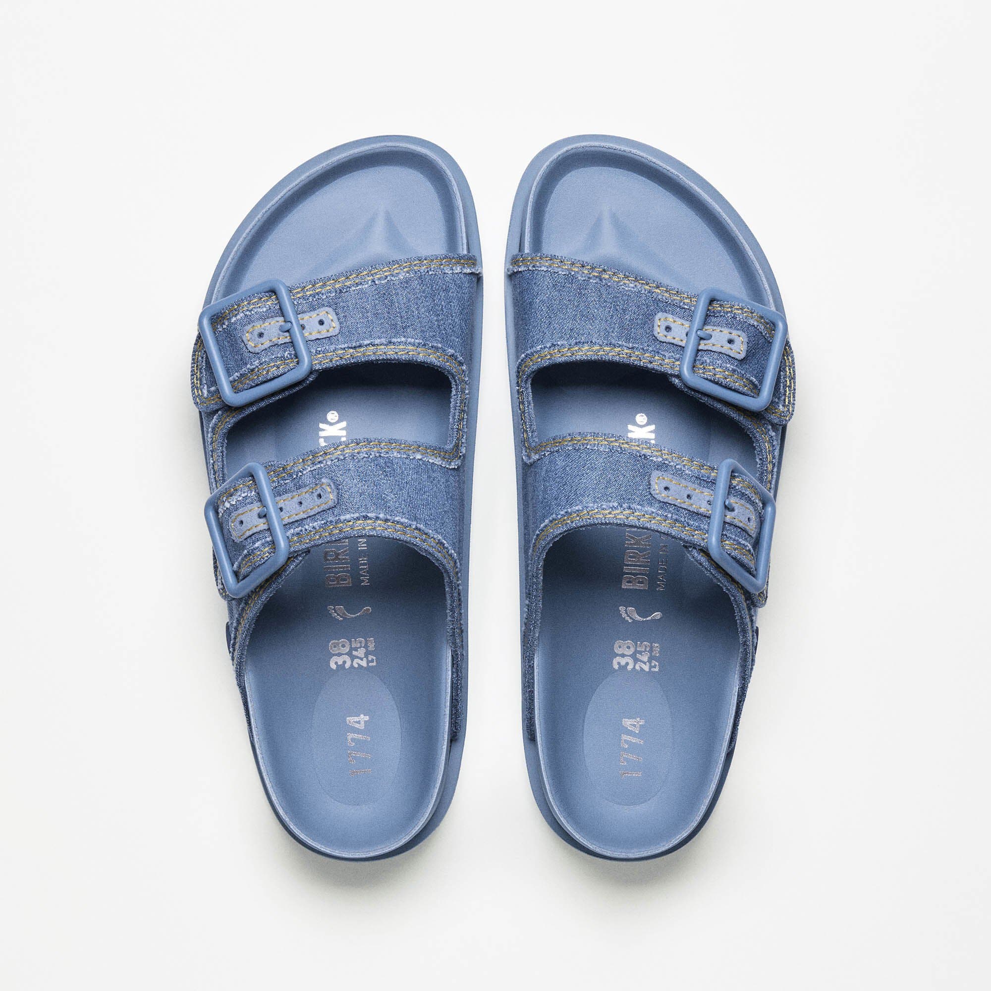BIRKENSTOCK デニムサンダル 1774 Arizona Denim Natural Leather-Felt in Color Faded Denim