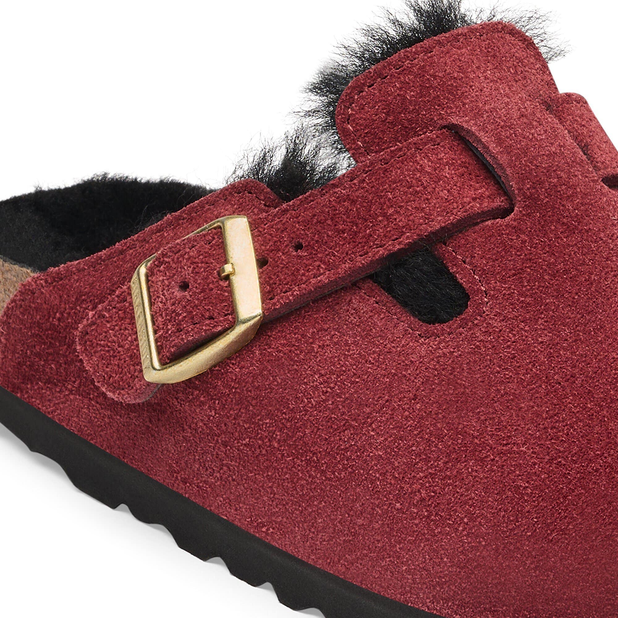 Сабо Birkenstock Boston VL/Fell Suede Leather, цвет: Zinfandel — фото 5