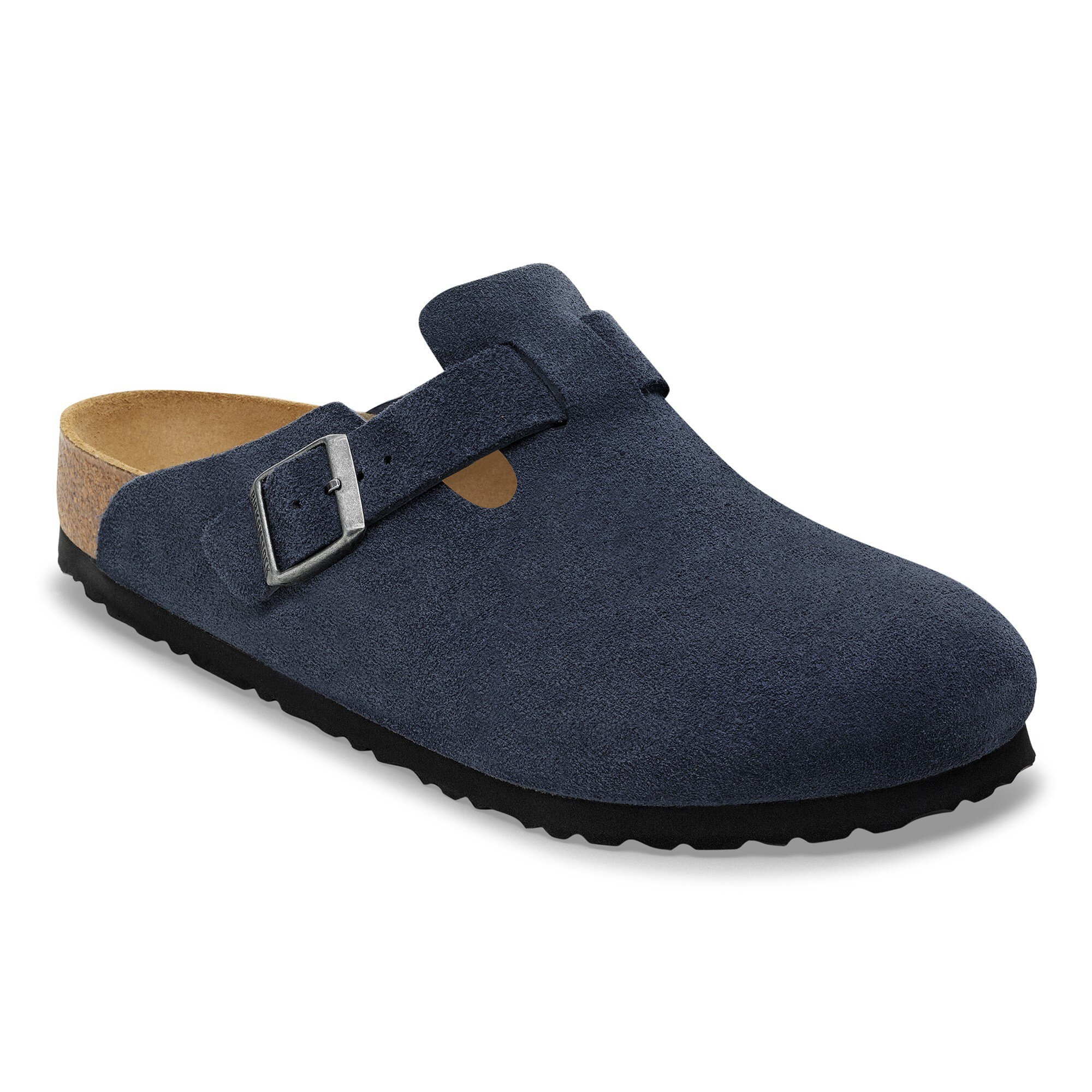 Boston Suede Leather in Color New Navy | BIRKENSTOCK US