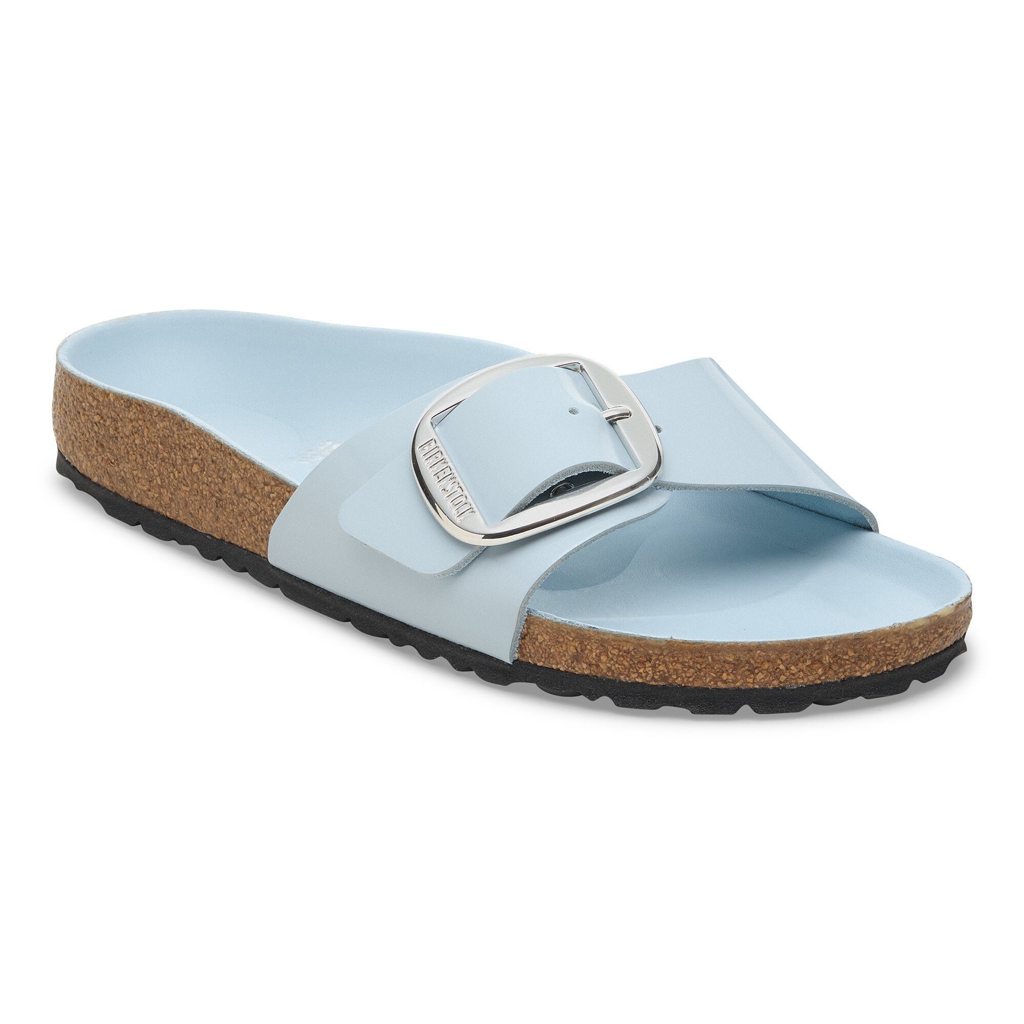 Madrid Big Buckle Natural Leather Patent in Color High Shine Baby