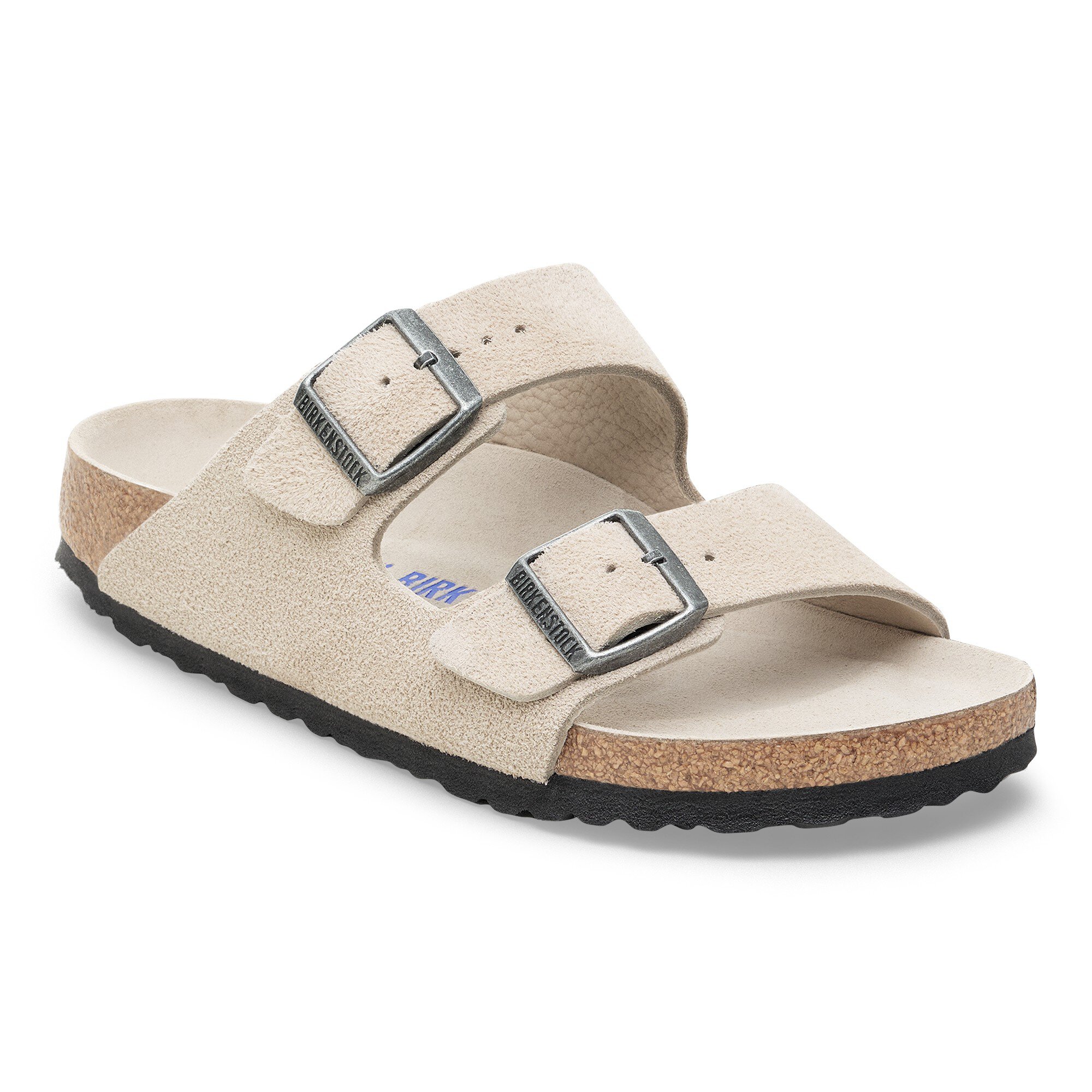 Arizona Soft Footbed Suede Leather in Color Oyster Tonal