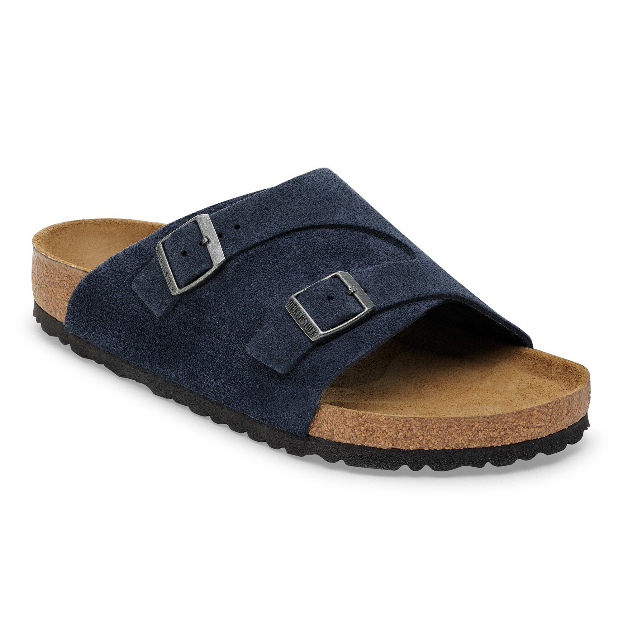 BIRKENSTOCK Zürich Birkenstock Womens Zurich Suede Leather Sandals Black