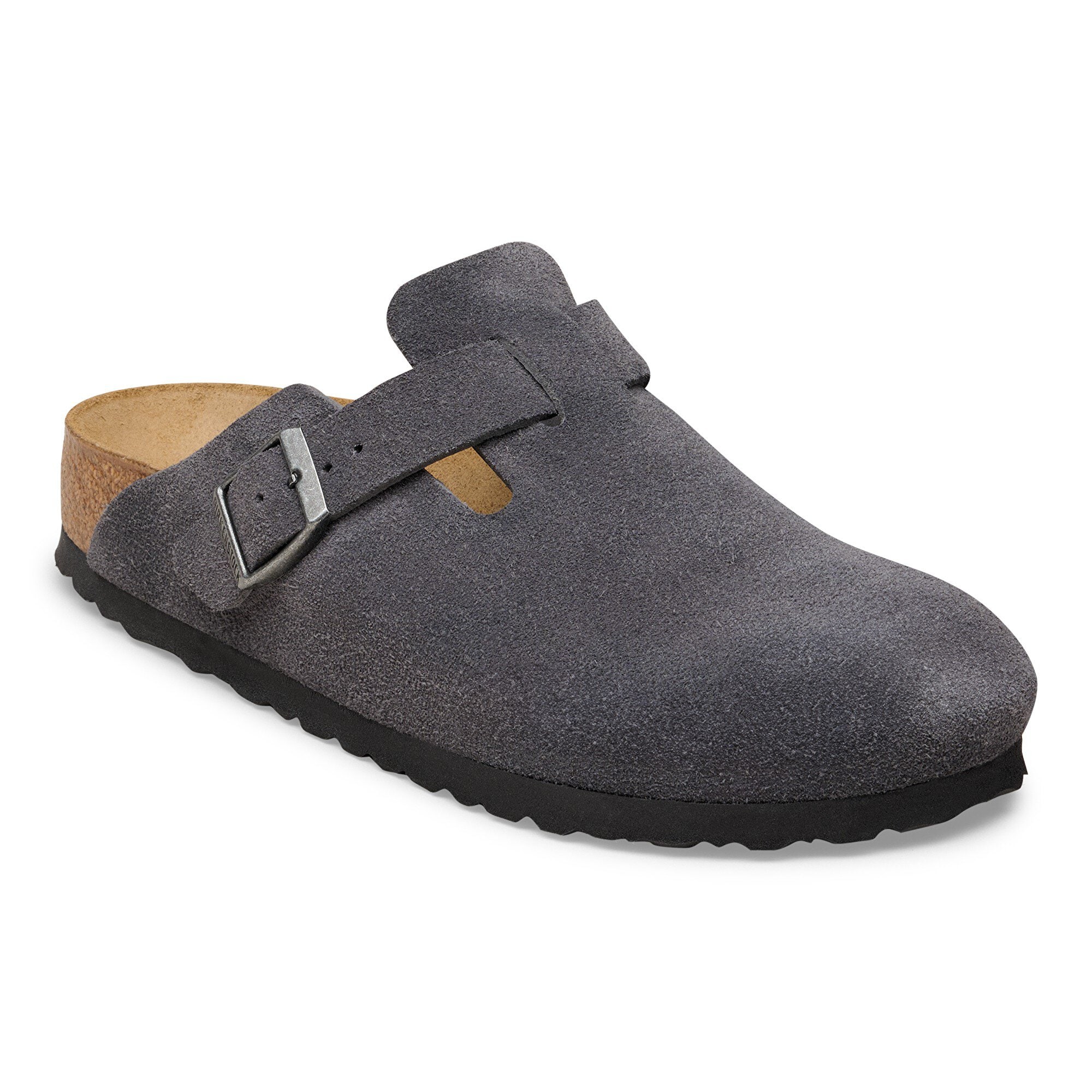 Boston Suede Leather in Color Charcoal | BIRKENSTOCK UK