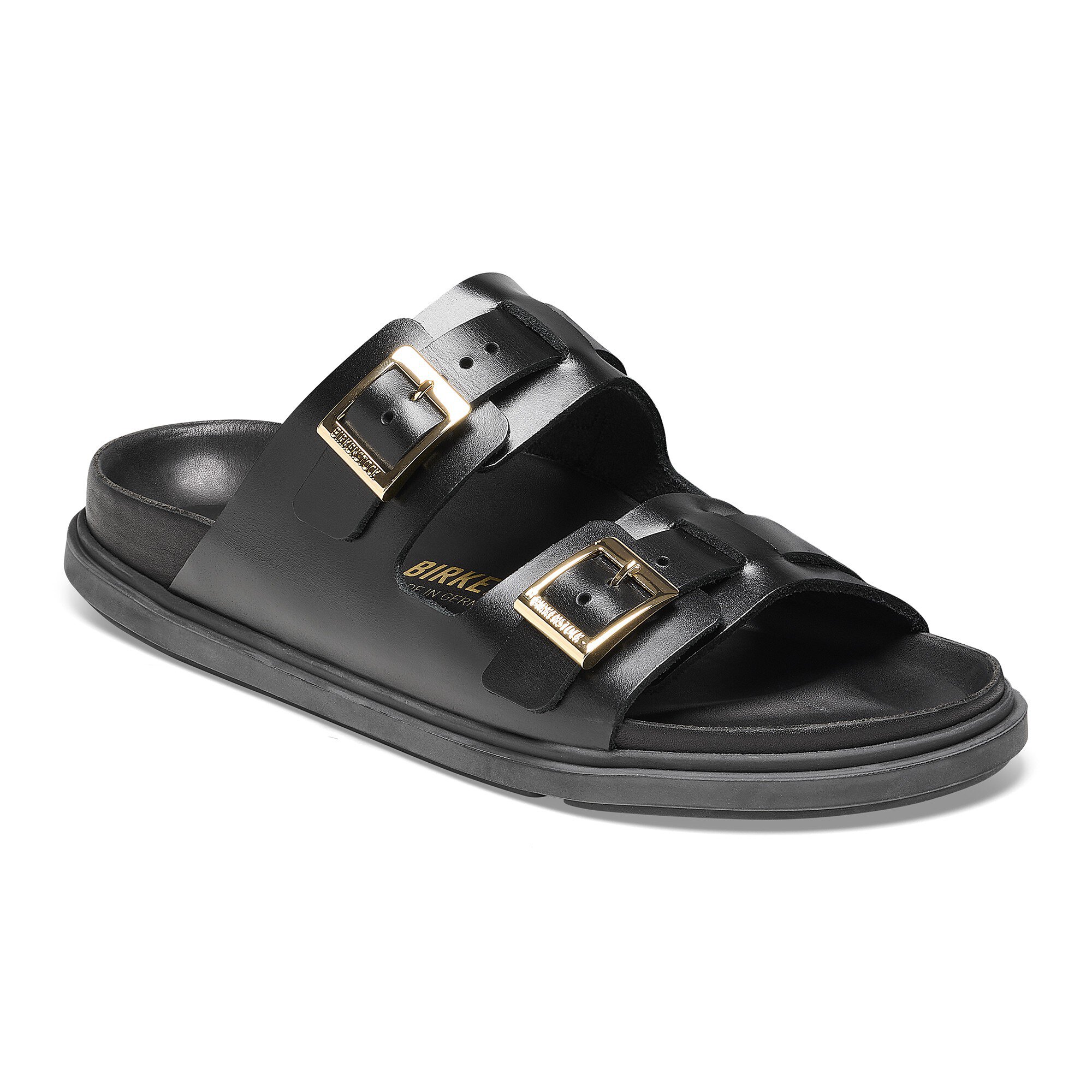 St Barths Natural Leather in Color Black | BIRKENSTOCK Luxembourg