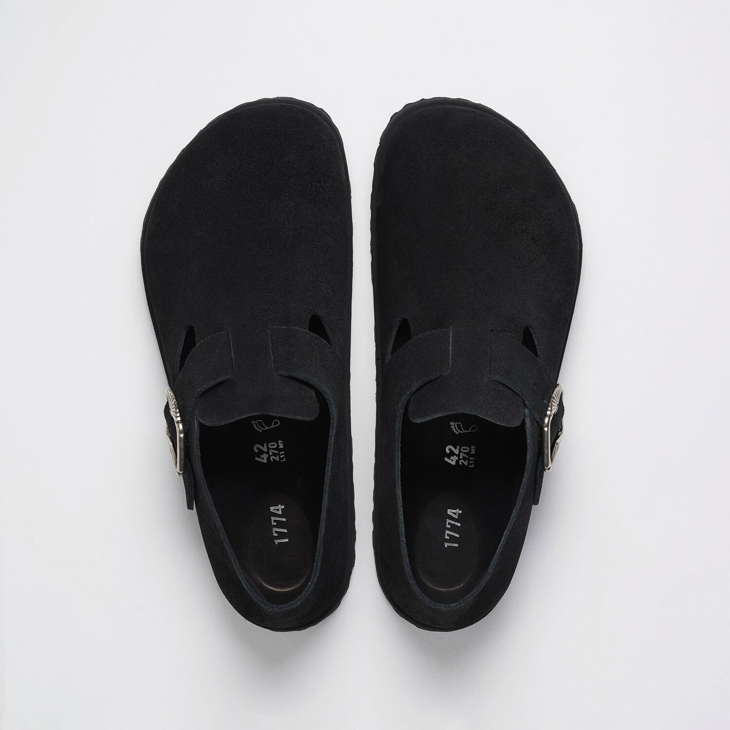 1774 London Suede Smooth Leather in Color Black | BIRKENSTOCK