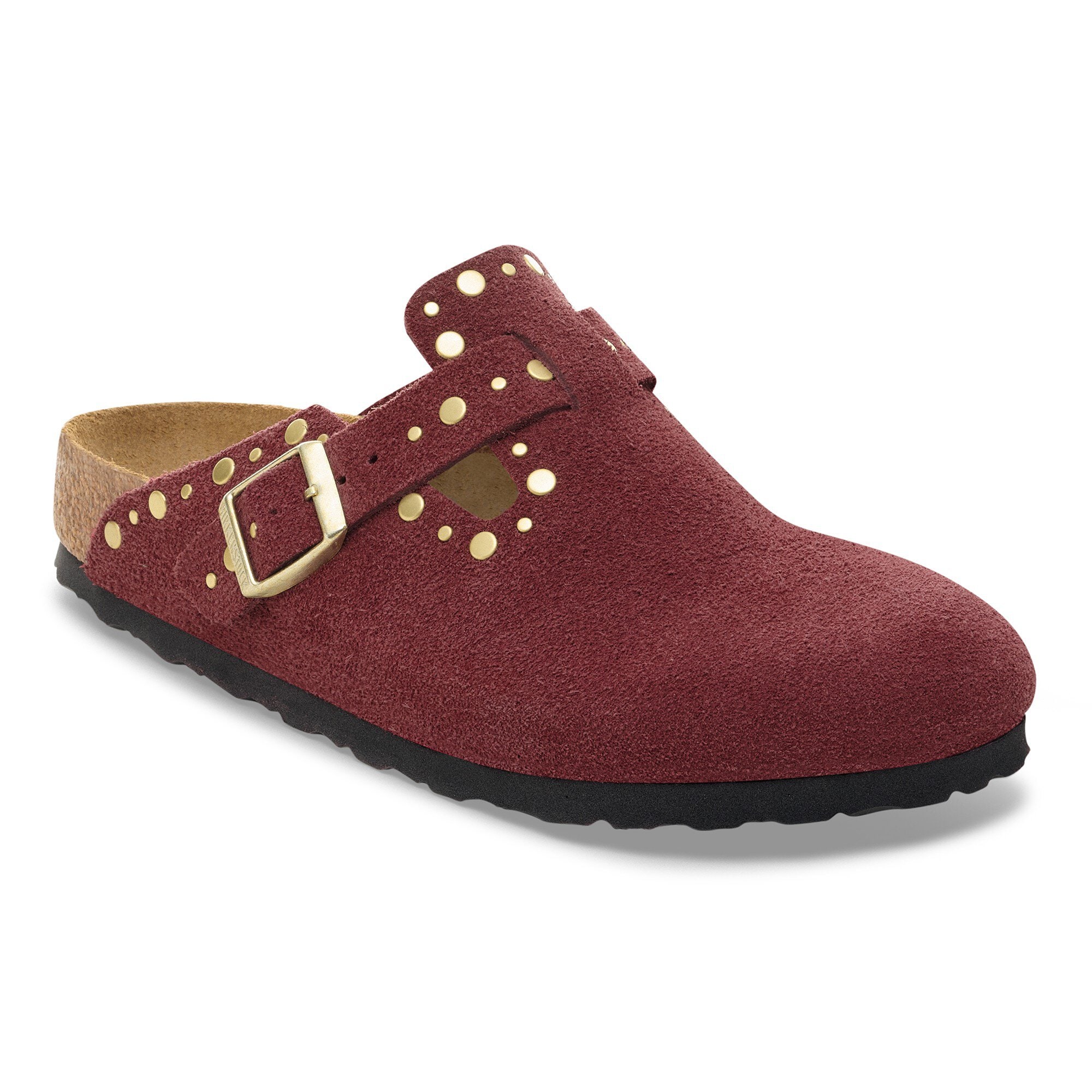 Boston Rivets Suede Leather in Color Zinfandel | BIRKENSTOCK Germany