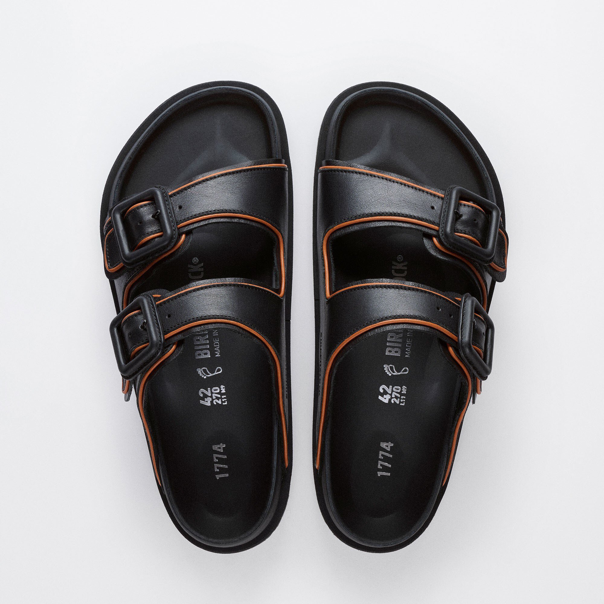 BRUNT GOOD and sin &SIDE KICK ブラック BK×2個 1774 Arizona Leather Naturleder in Schwarz | BIRKENSTOCK Schweiz