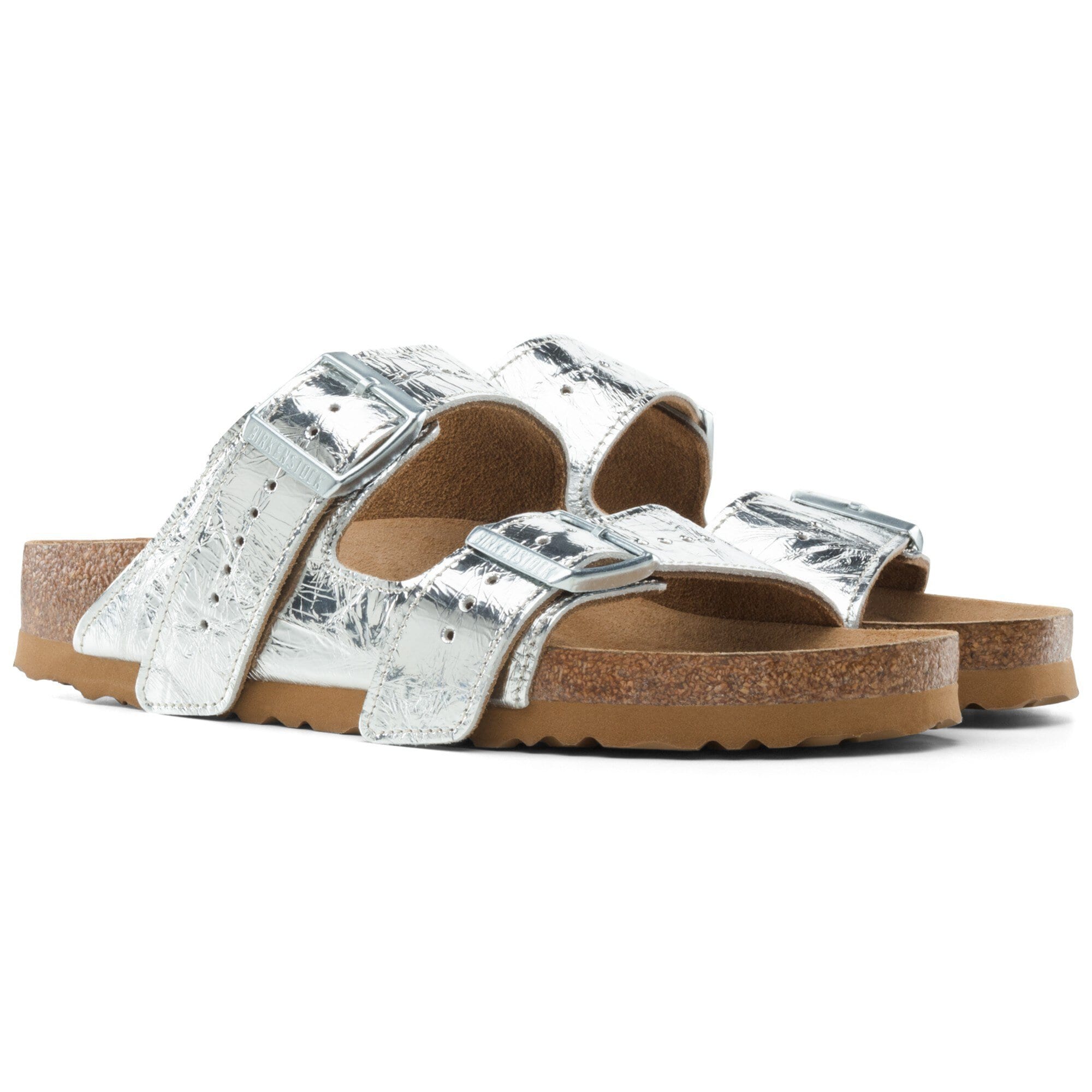 Rick Owens Arizona Leather in Color Creased Metallic Silver