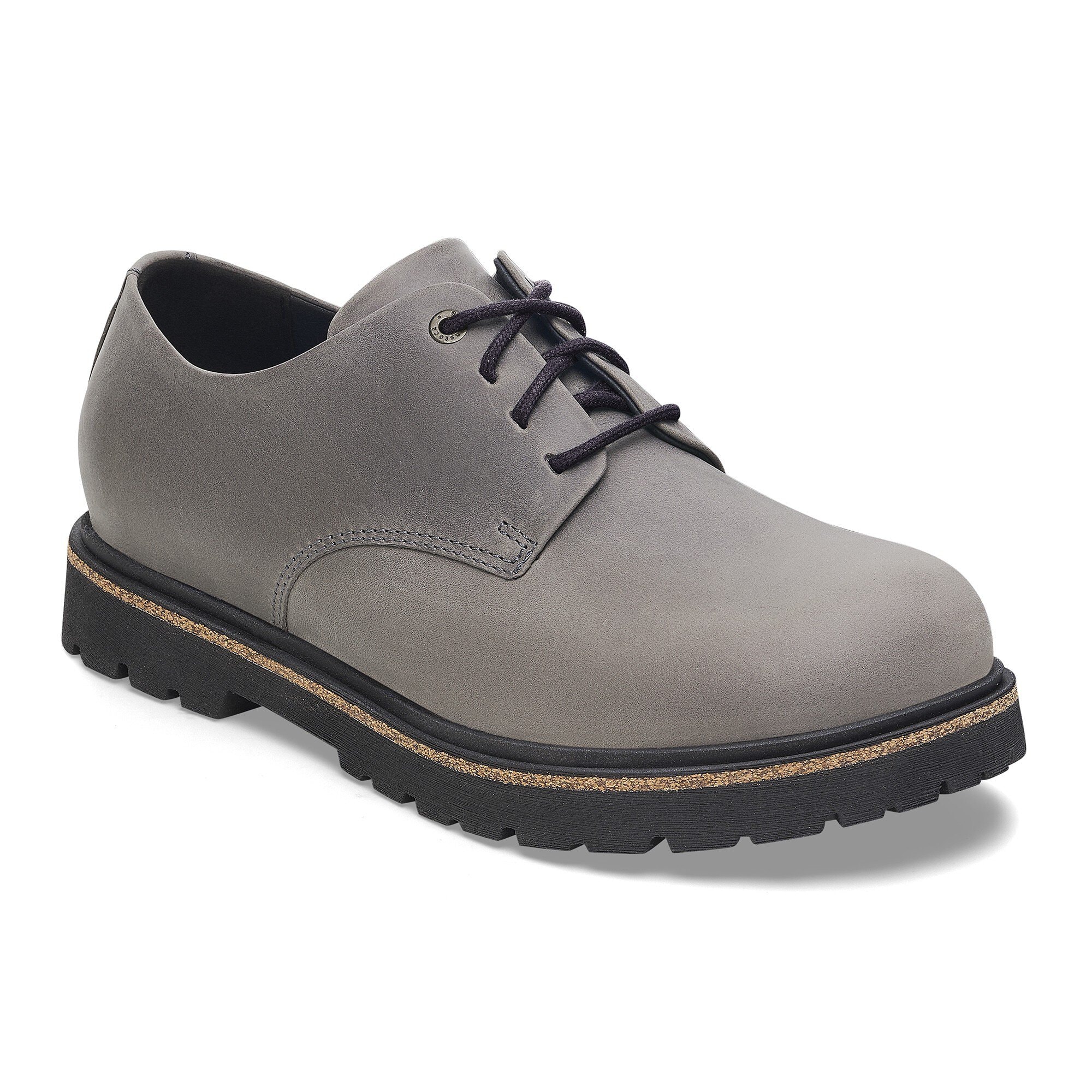 Highwood Lace Low Natural Leather in Color Graphite | BIRKENSTOCK UK