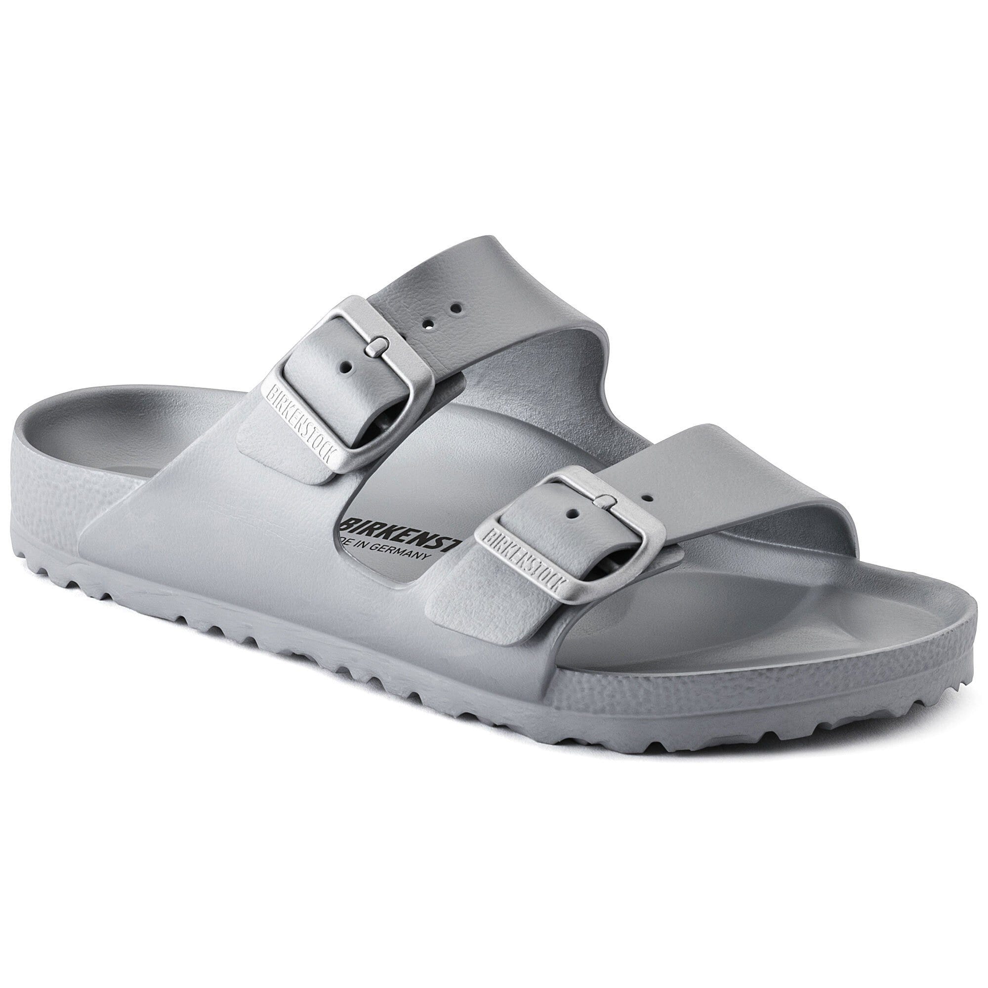 Best for the pool: BIRKENSTOCK Arizona Essentials EVA Metallic Silver Beach Sandals