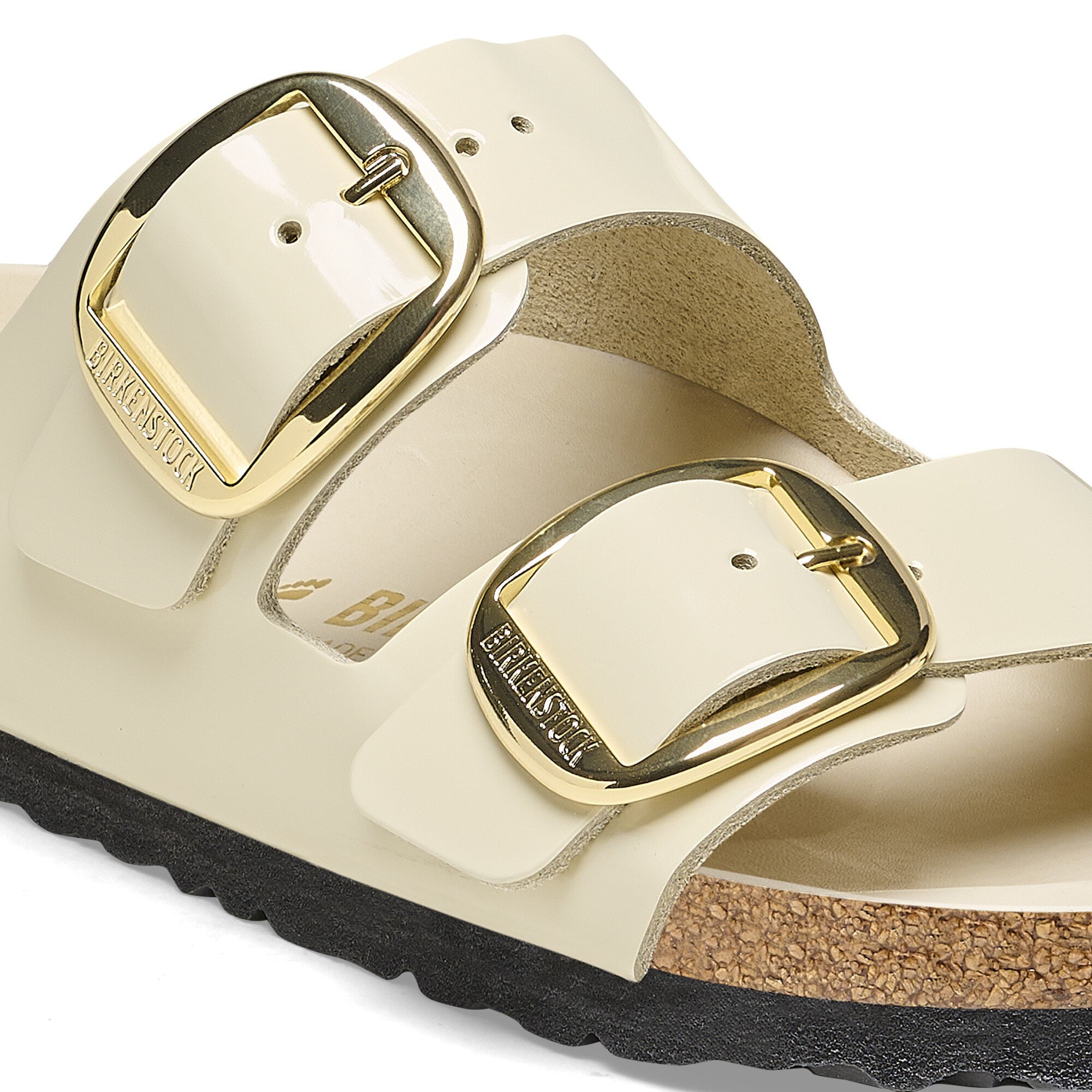 Arizona Big Buckle Natural Leather Patent– BIRKENSTOCK