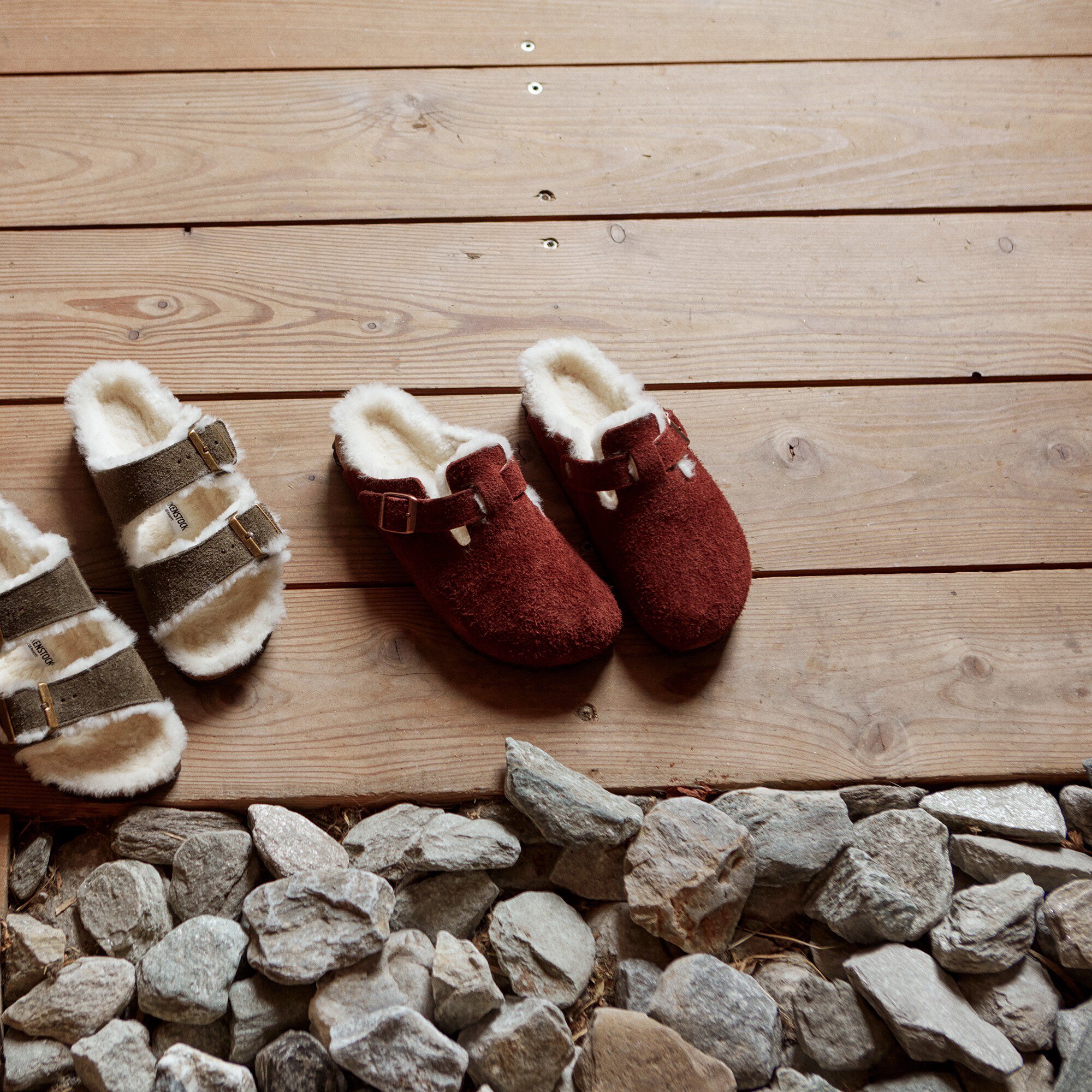 birkenstock boston shearling port