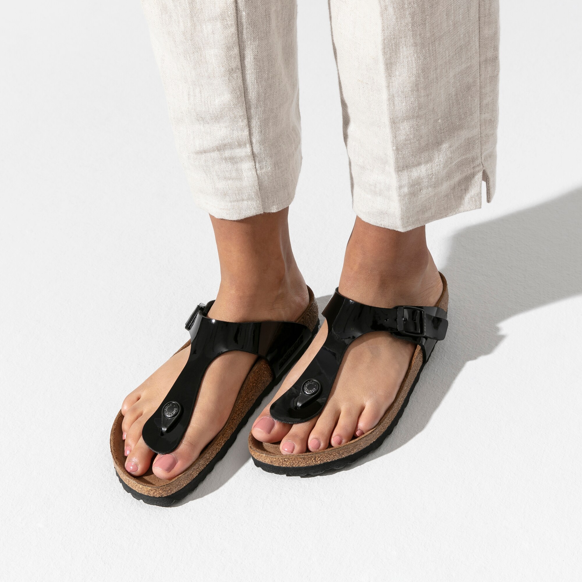 Gizeh / ギゼ ビルコフロー パテント ブラック パテント | BIRKENSTOCK