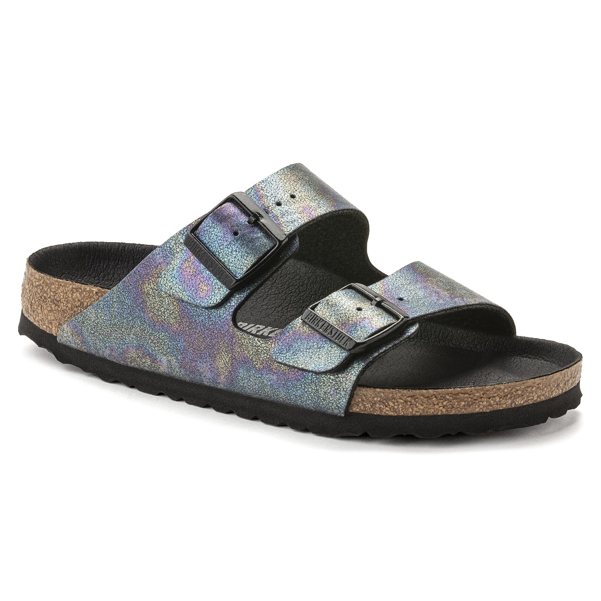 Arizona Vegan Microfiber Iridescent Black BIRKENSTOCK
