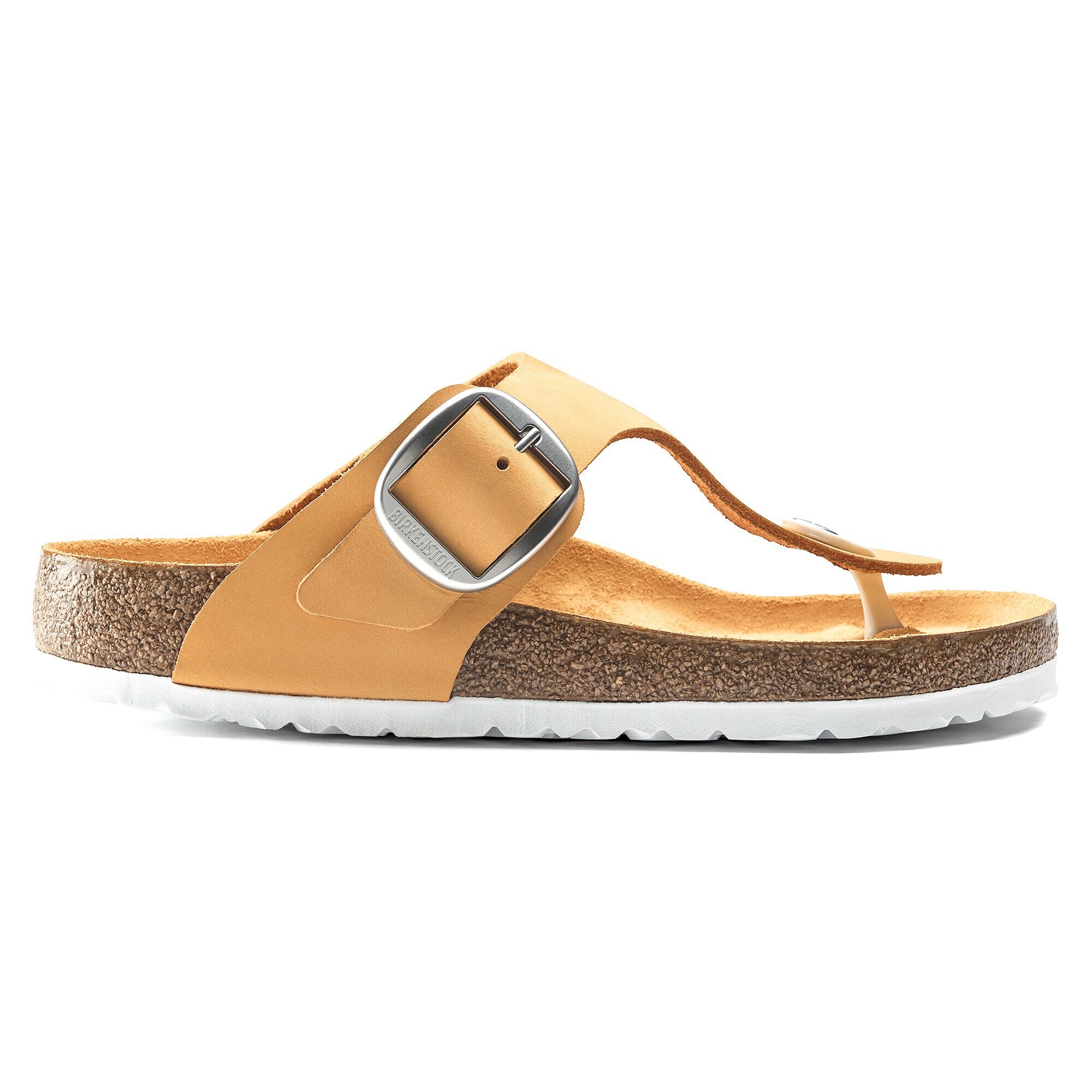 Gizeh Big Buckle Nubuck Leather Apricot | BIRKENSTOCK