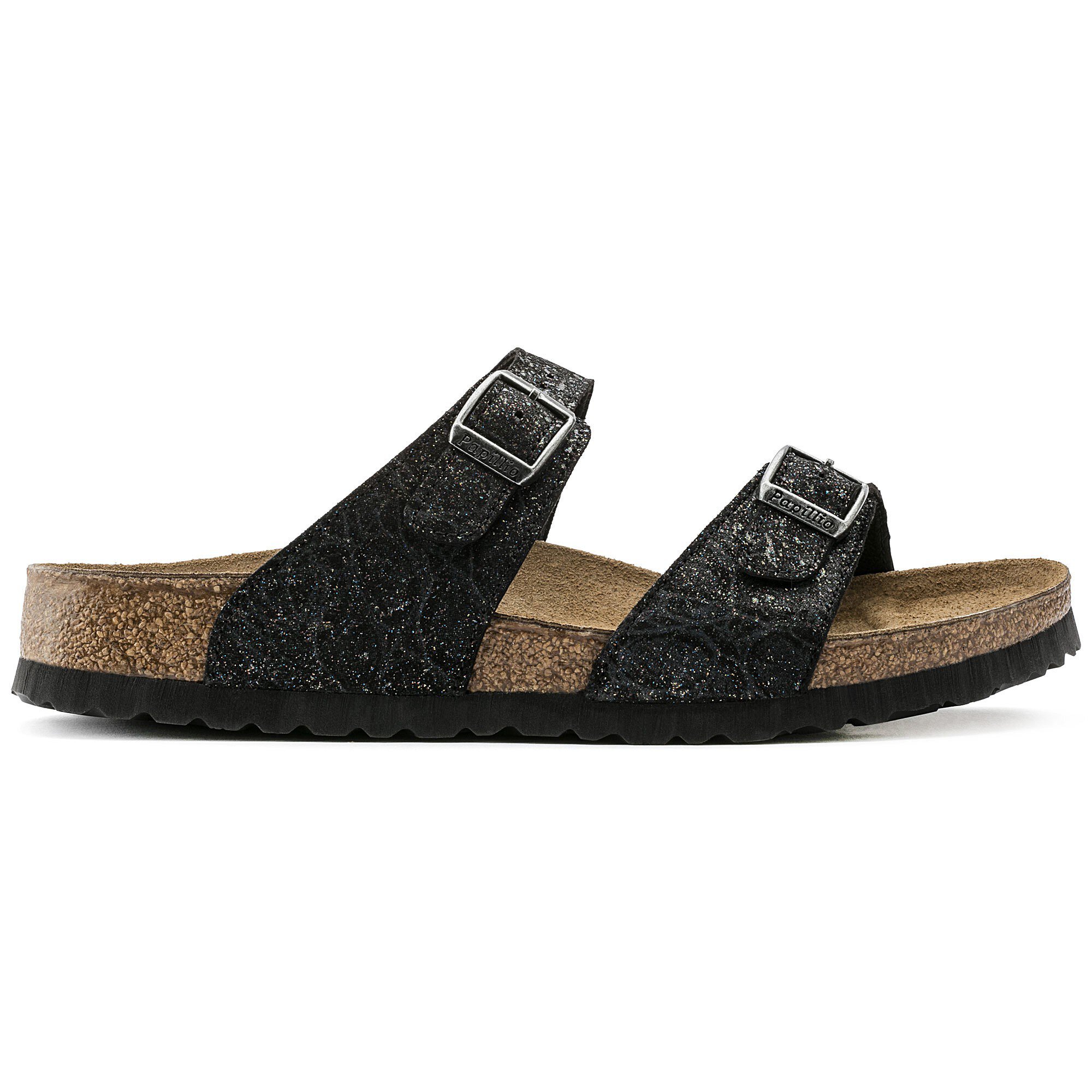 black sparkly birkenstocks