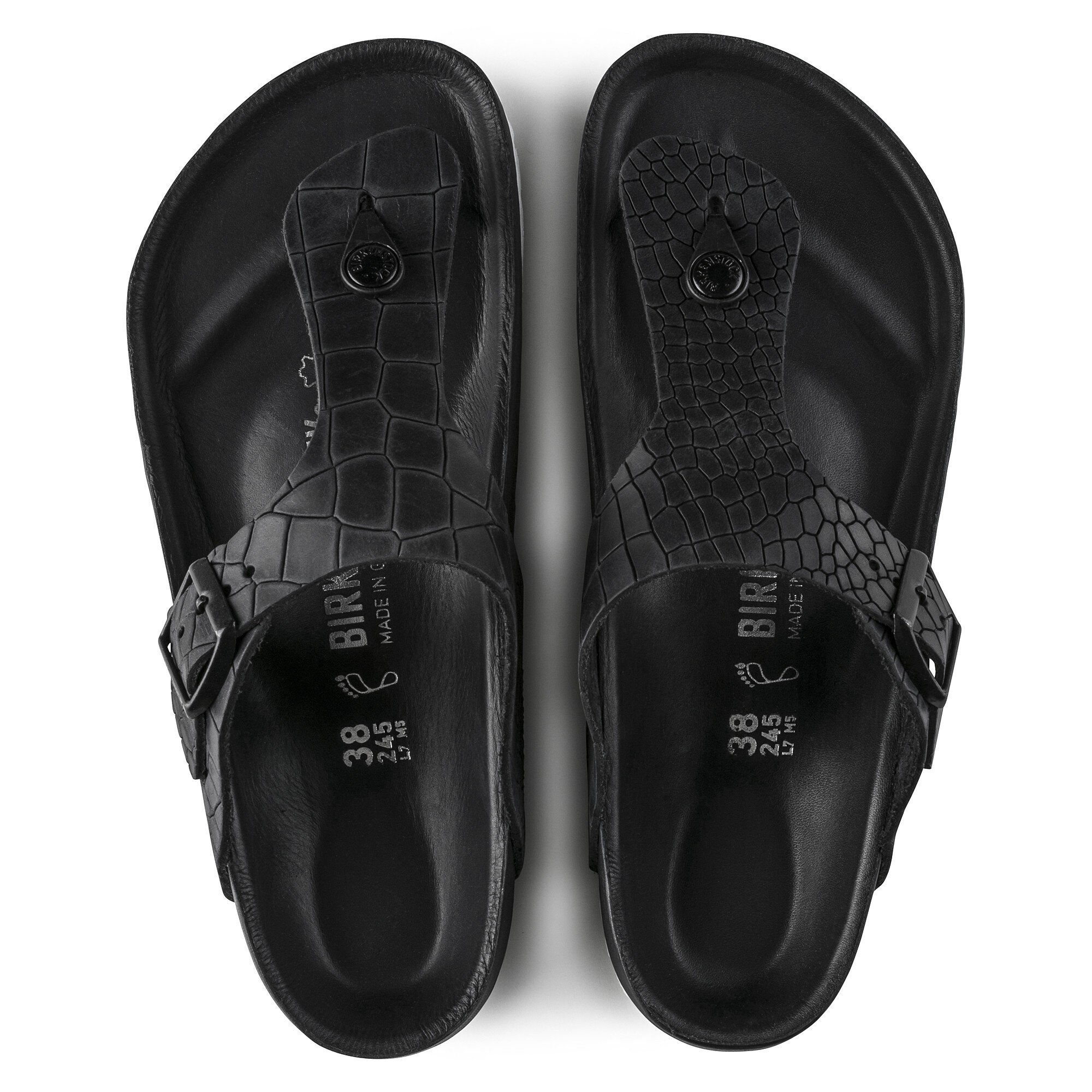 birkenstock arizona croco black