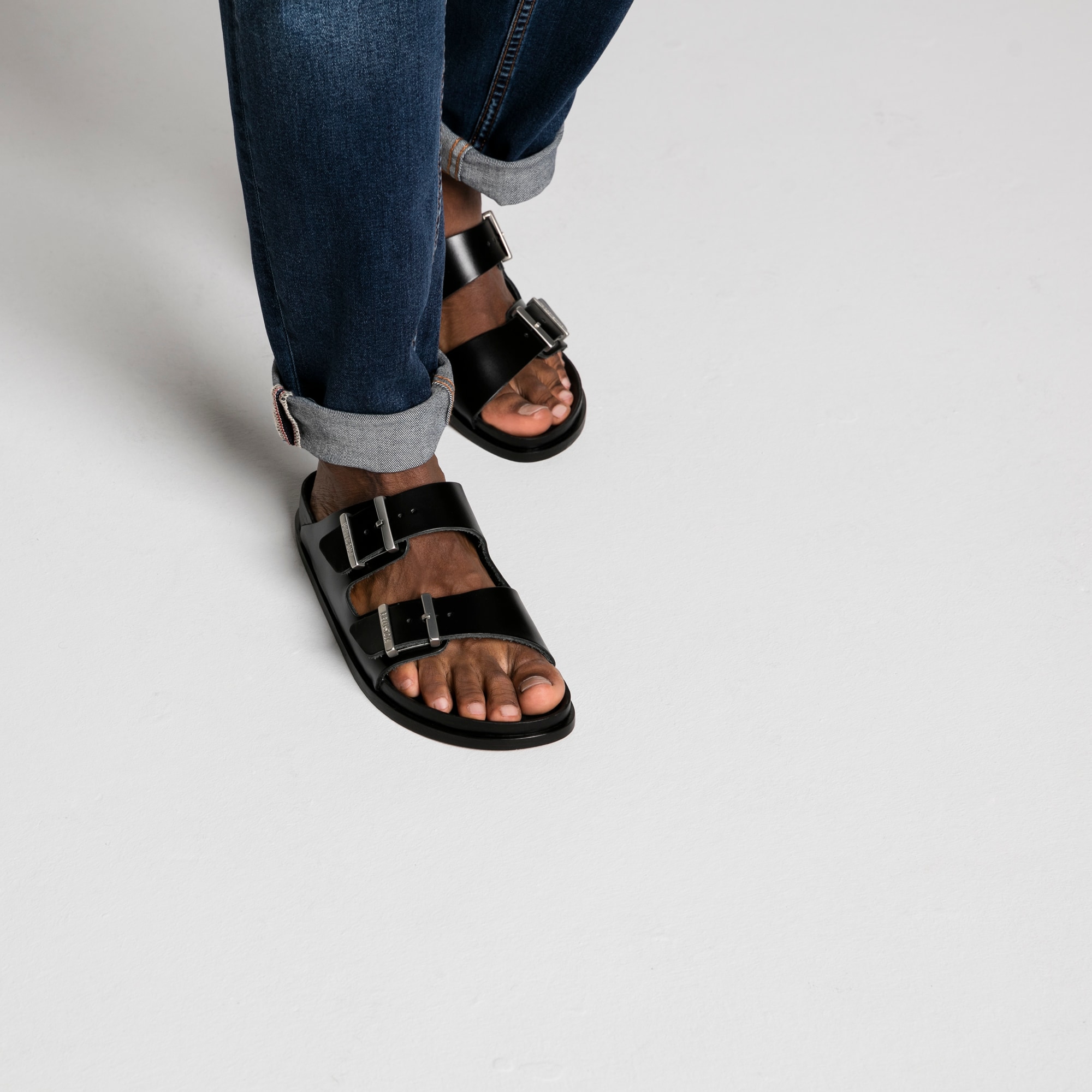 Arizona Natural Leather Premium Black | BIRKENSTOCK