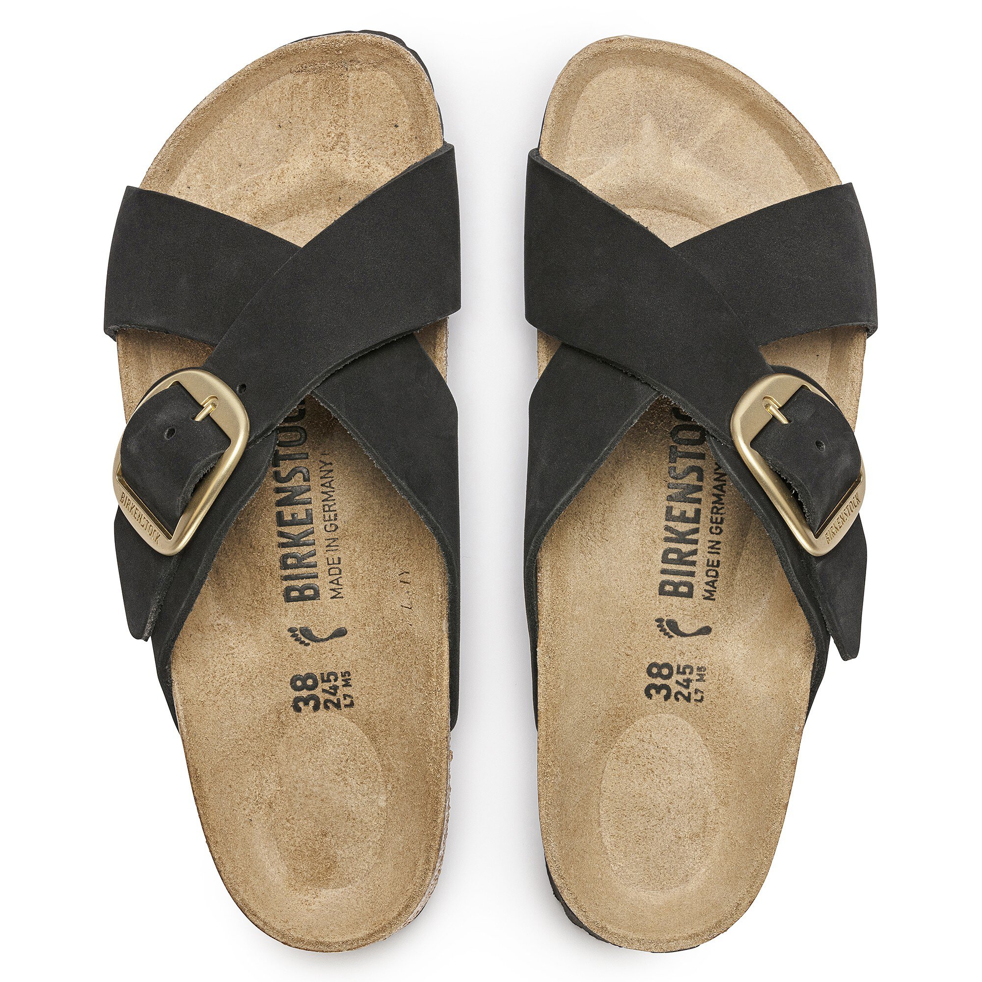 Y's BIRKENSTOCK Leather Sandals Black US About 6.5