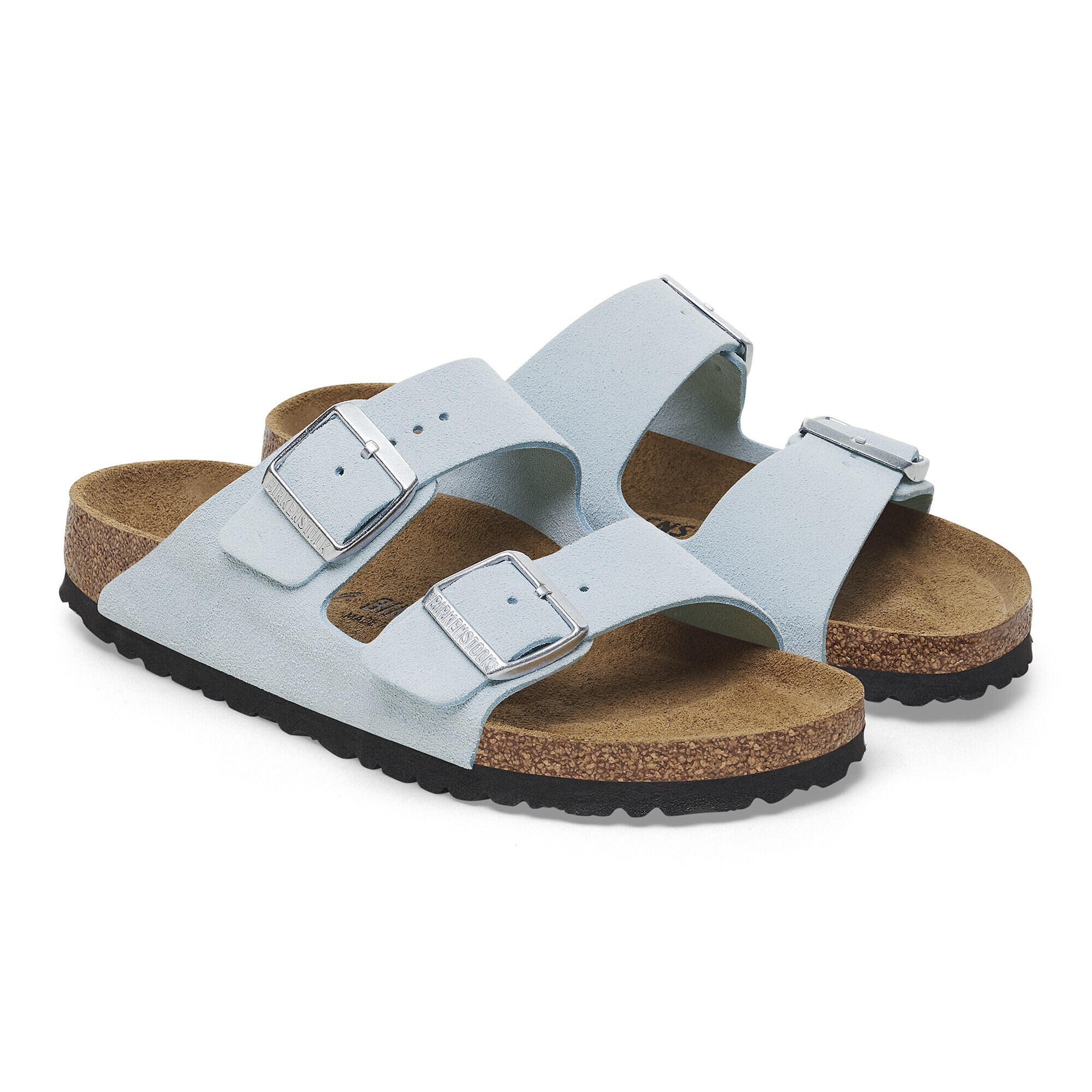 サンダル・ミュール Birkenstock 1774 Navy Blue Suede And Pvc Arizona Slippers Birkenstock 1774 Navy Blue Suede And Pvc Eternal Sunshine
