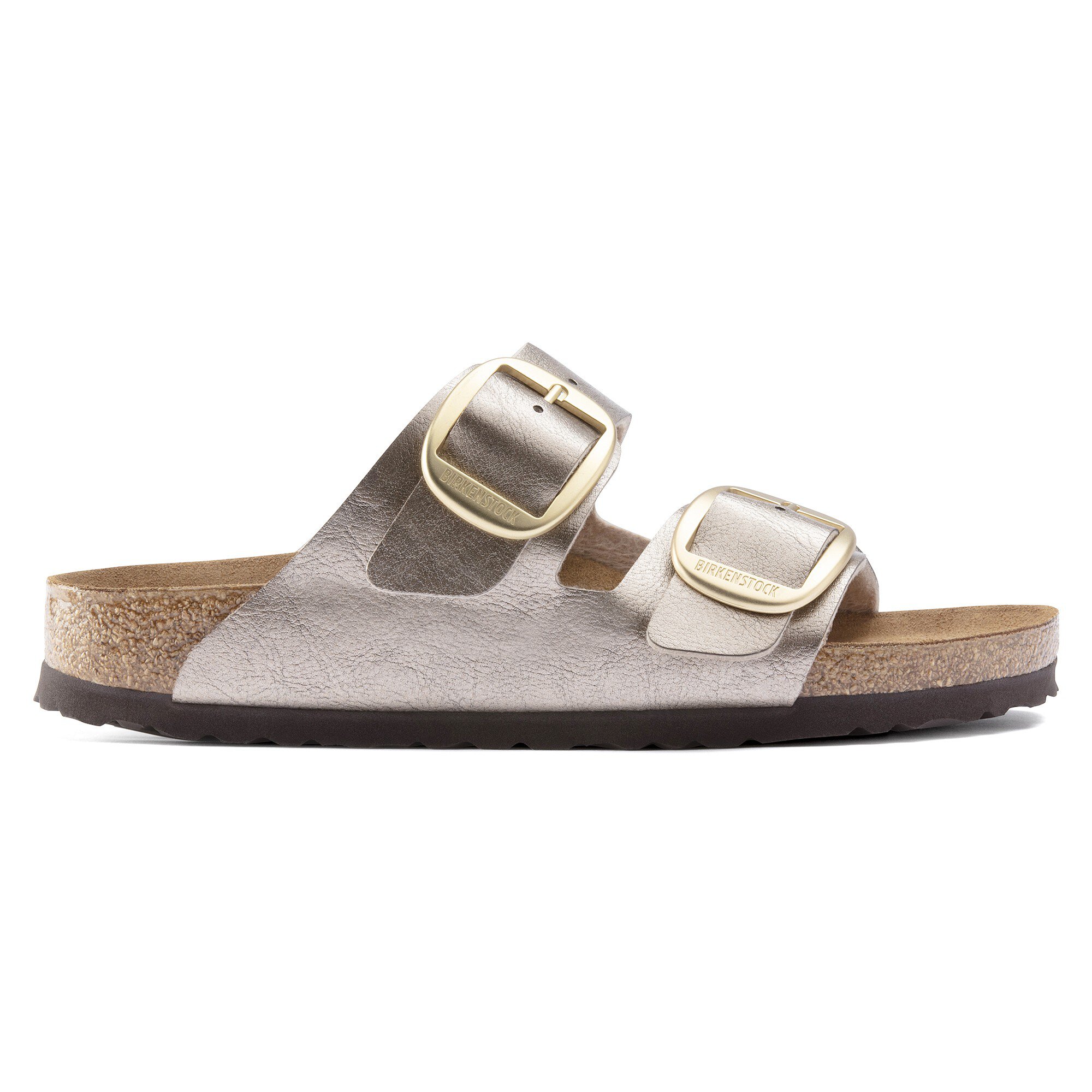 birkenstock arizona big buckle metallic rose