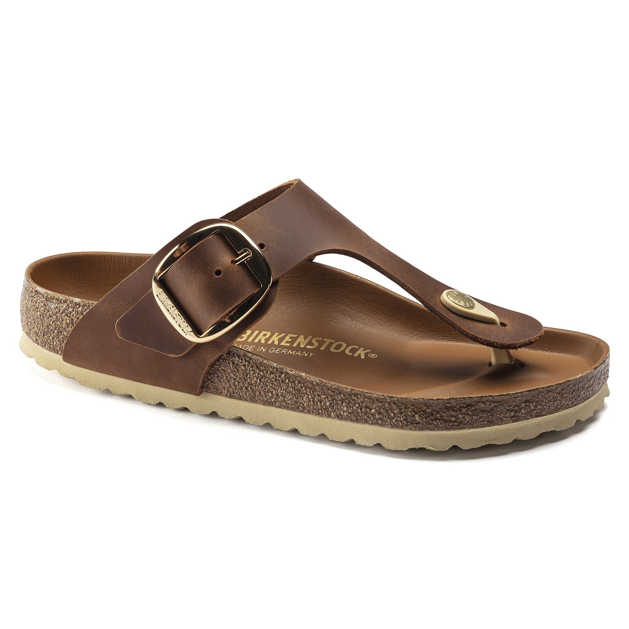 vooroordeel Dekbed leider Gizeh Big Buckle Oiled Nubuck Leather Cognac | BIRKENSTOCK