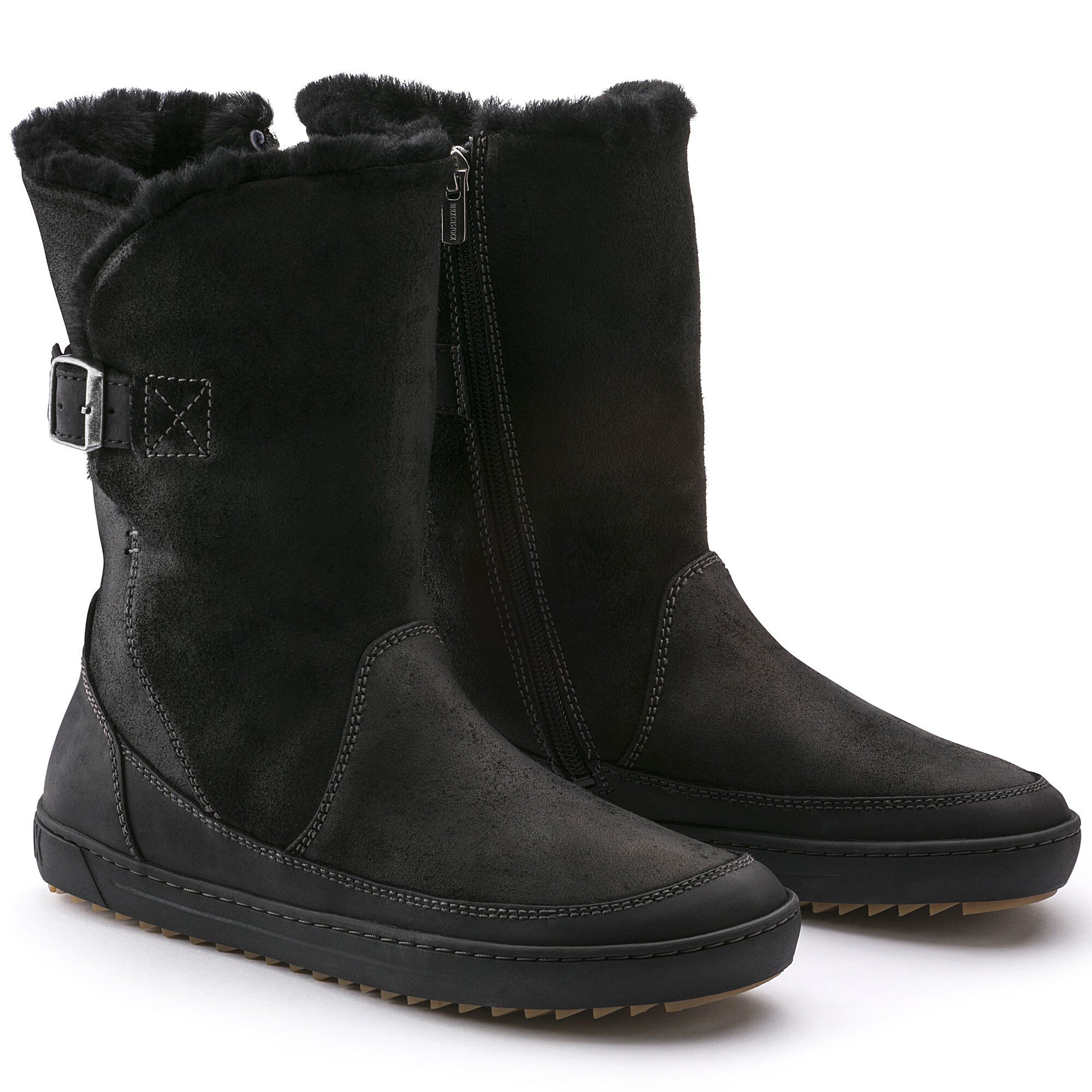 Woodbury Suede Leather Black BIRKENSTOCK