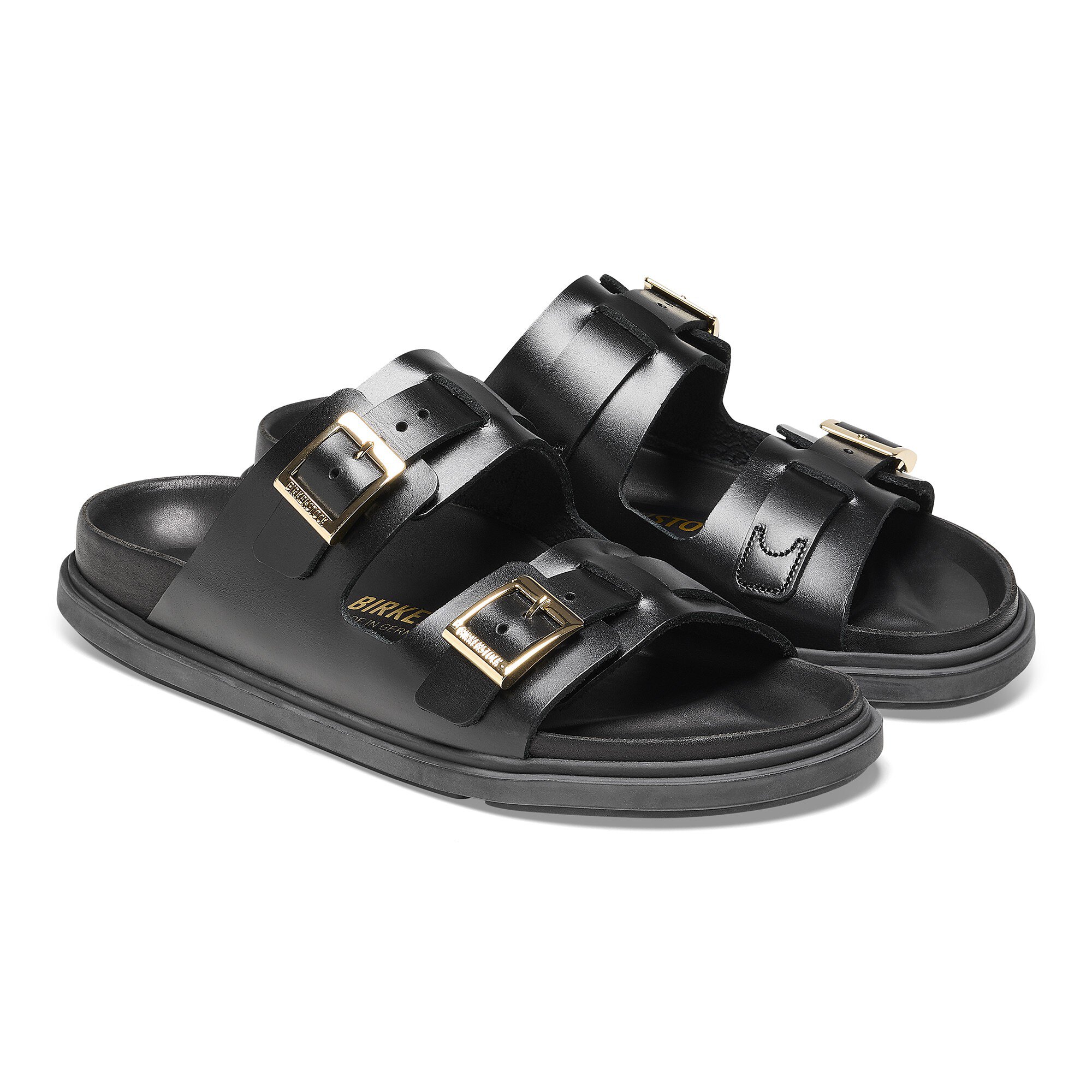 St Barths Natural Leather Black | BIRKENSTOCK